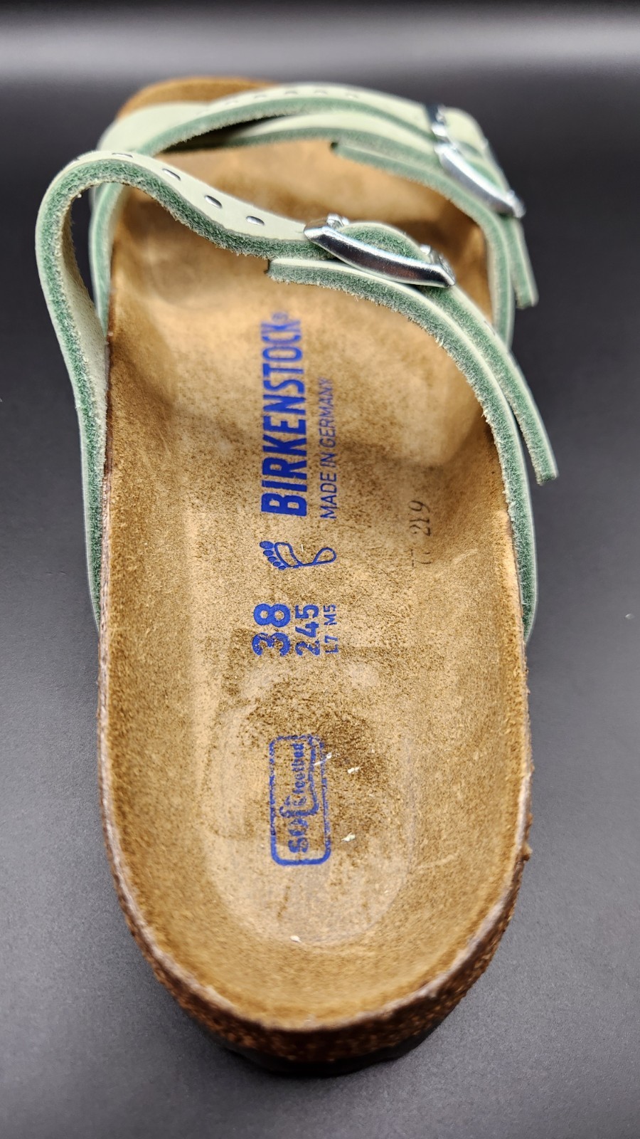 Birkenstock Franca Sandals Womens 7 EU 38 Narrow Soft Footbed Matcha Green