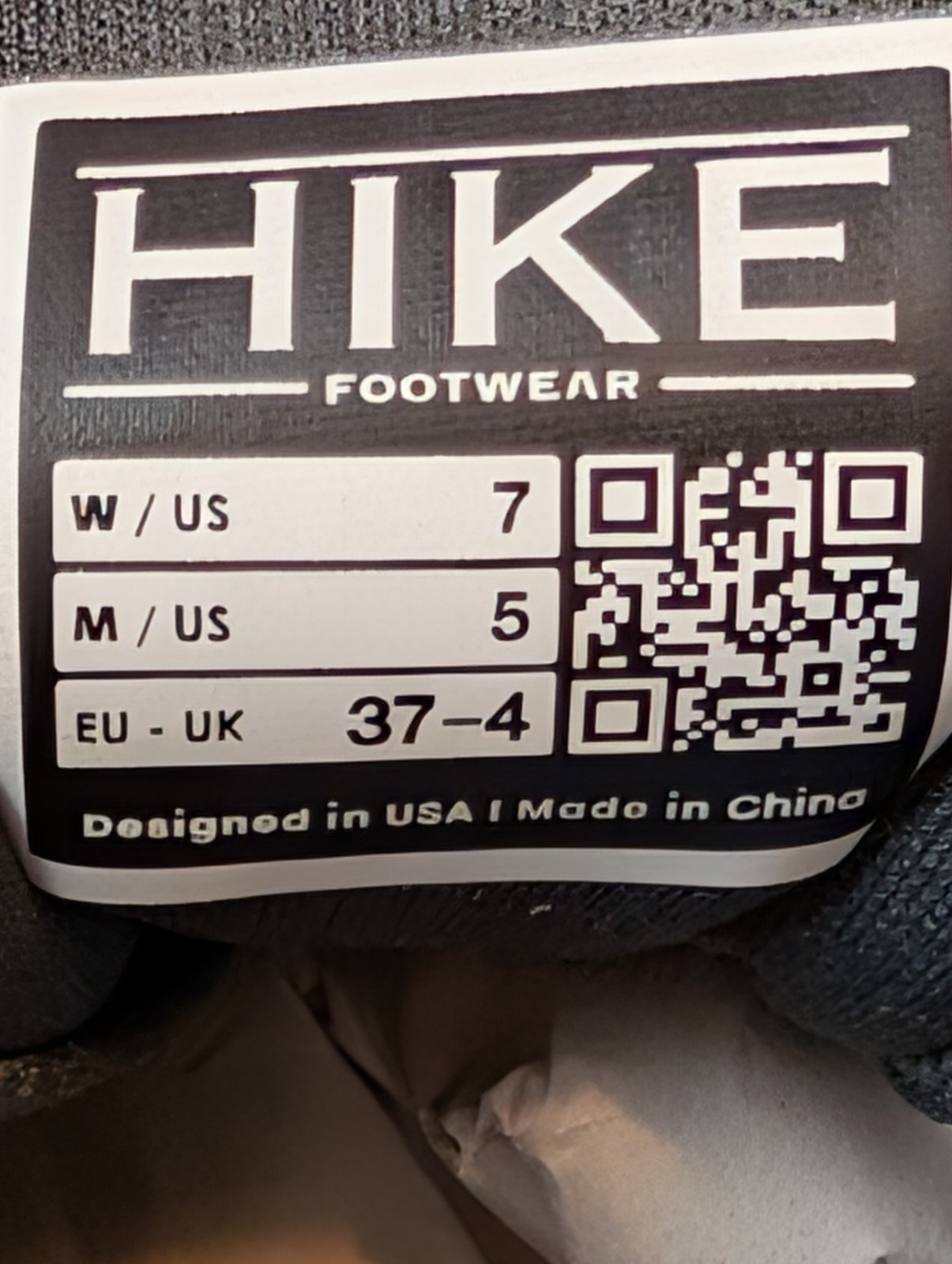 Hike Footwear HF Stride Mens 5 Womens 7 Dark Grey Barefoot Minimalist Sneakers