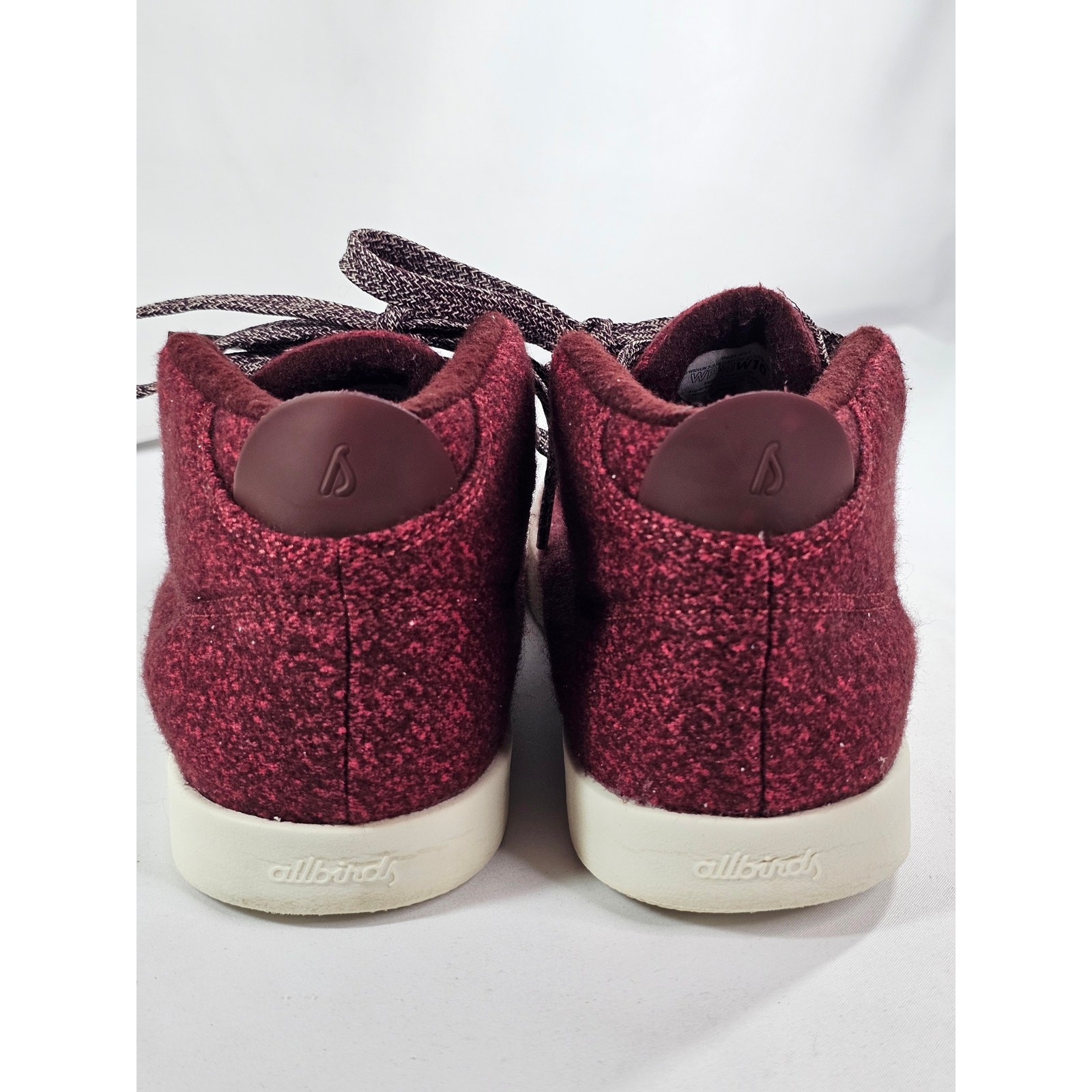 Allbirds Merino Wool W-10 Piper Mid Top Maroon Sneakers