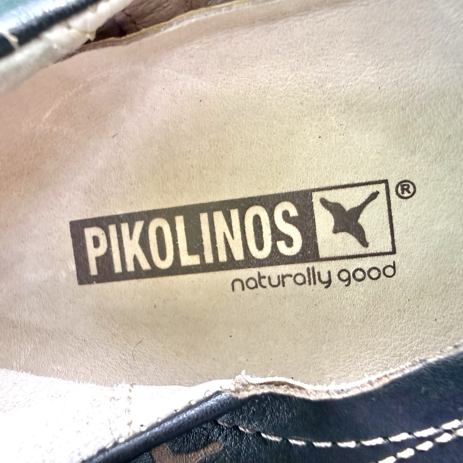 Women’s Pikolinos 100% Calfskin Leather Moccasin Jerez Size 39 /8.5 Black