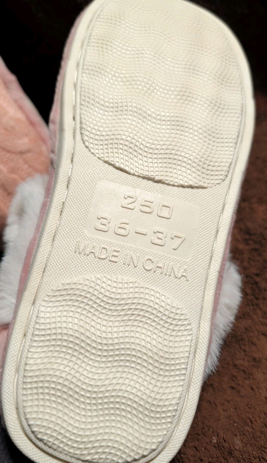 New NineCiFun pink cable knit faux fur slippers EU 36-37 US 6-6.5
