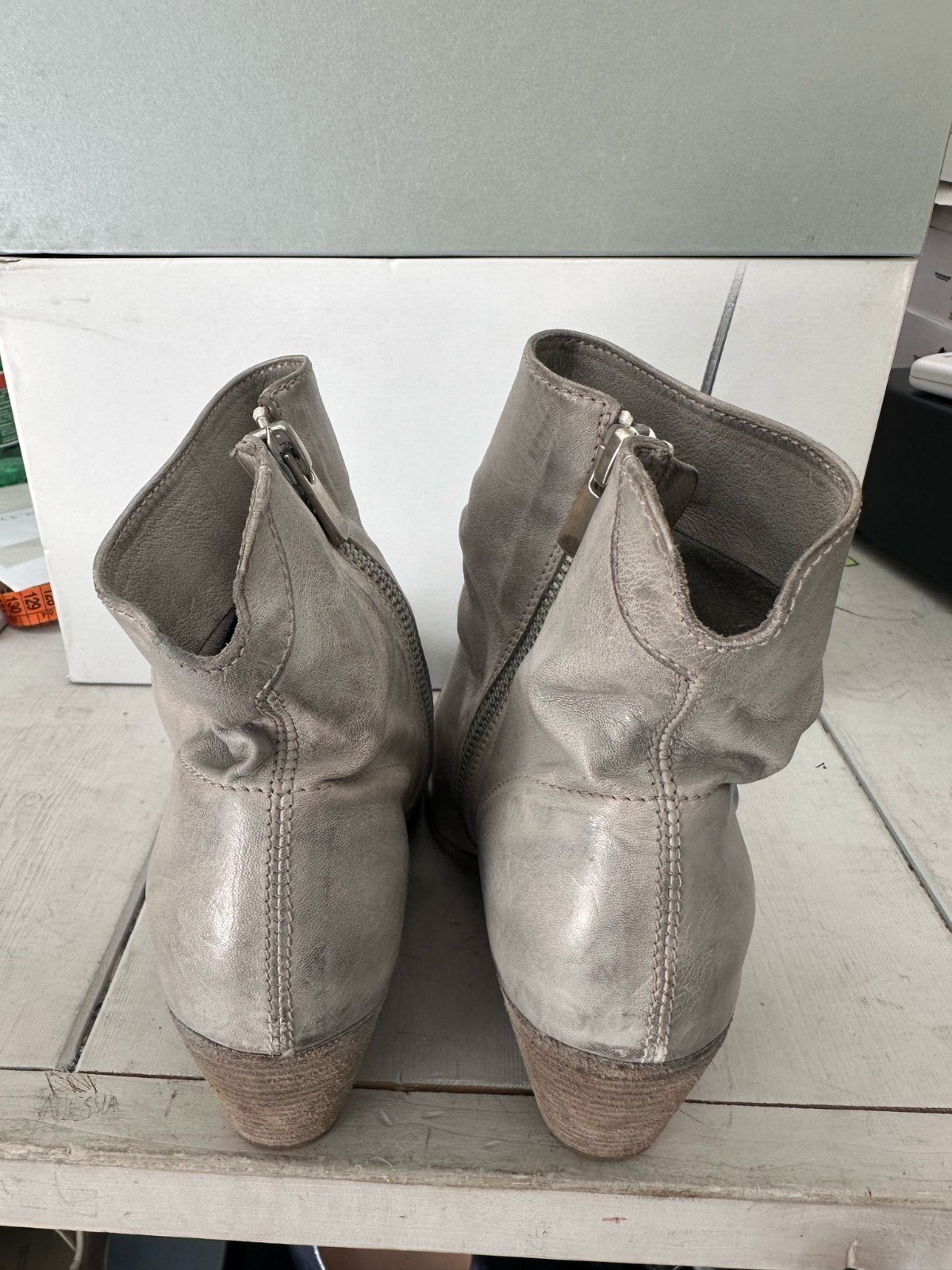 Officine Creative Boot Genuine Leather Women’s Grey SizeEu37 Heel 3 1/8in OF272