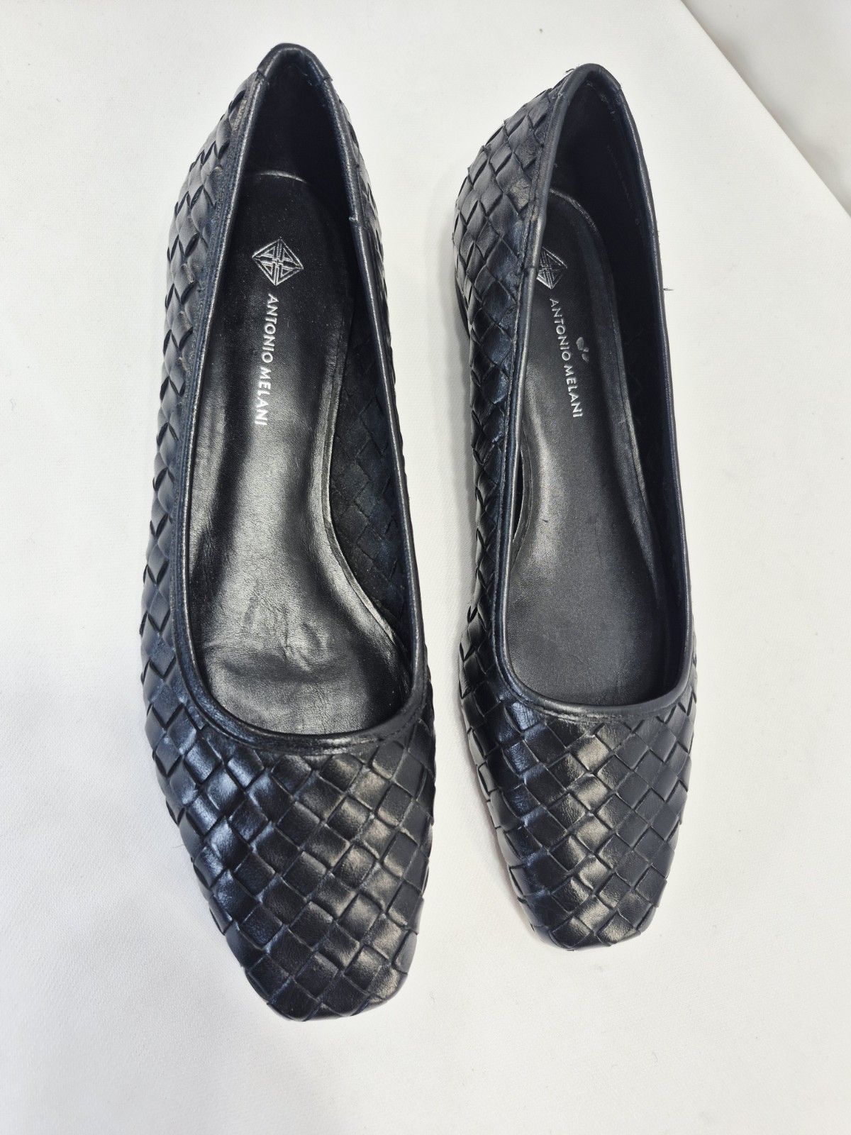 Antonio Melani Deacon W/ 8.5M Braided Leather Flats Slip-On Comfort Shoes NWT
