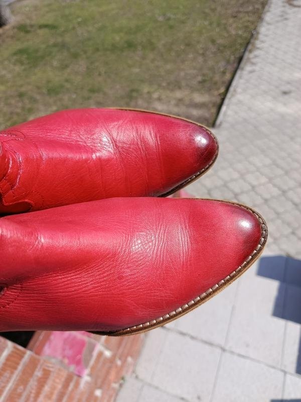 women boots red leather 40