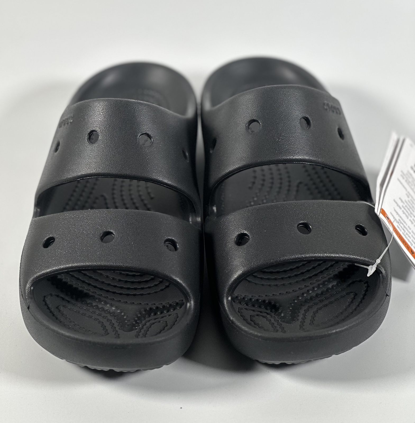 Crocs Adult Unisex Classic Two-Strap Slide Sandals – Black