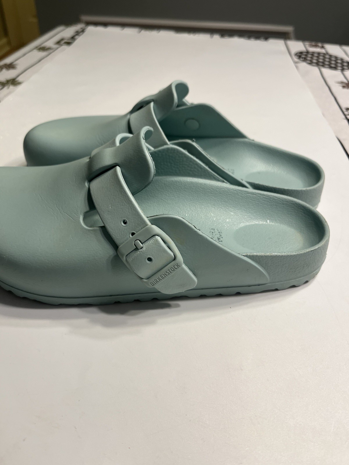 Birkenstock Boston EVA Waterproof Lightweight Clog Surf Green Women’s Sz 6