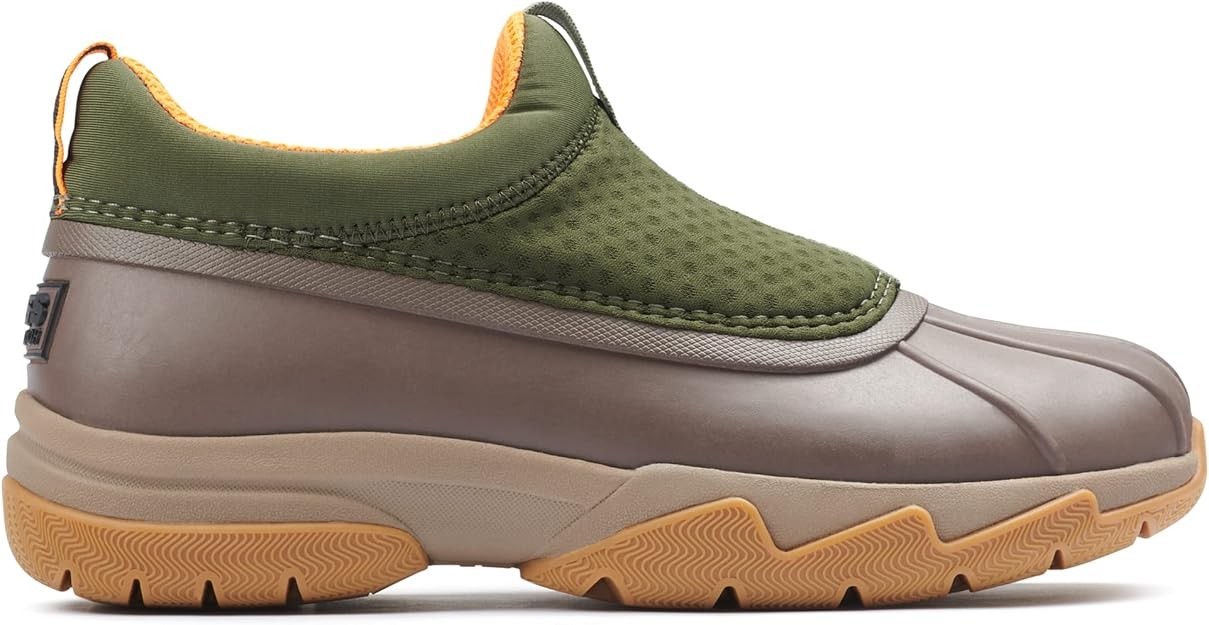 BASS OUTDOOR Womens Green Cushioned Waterproof Breathable Field Round Toe Slip