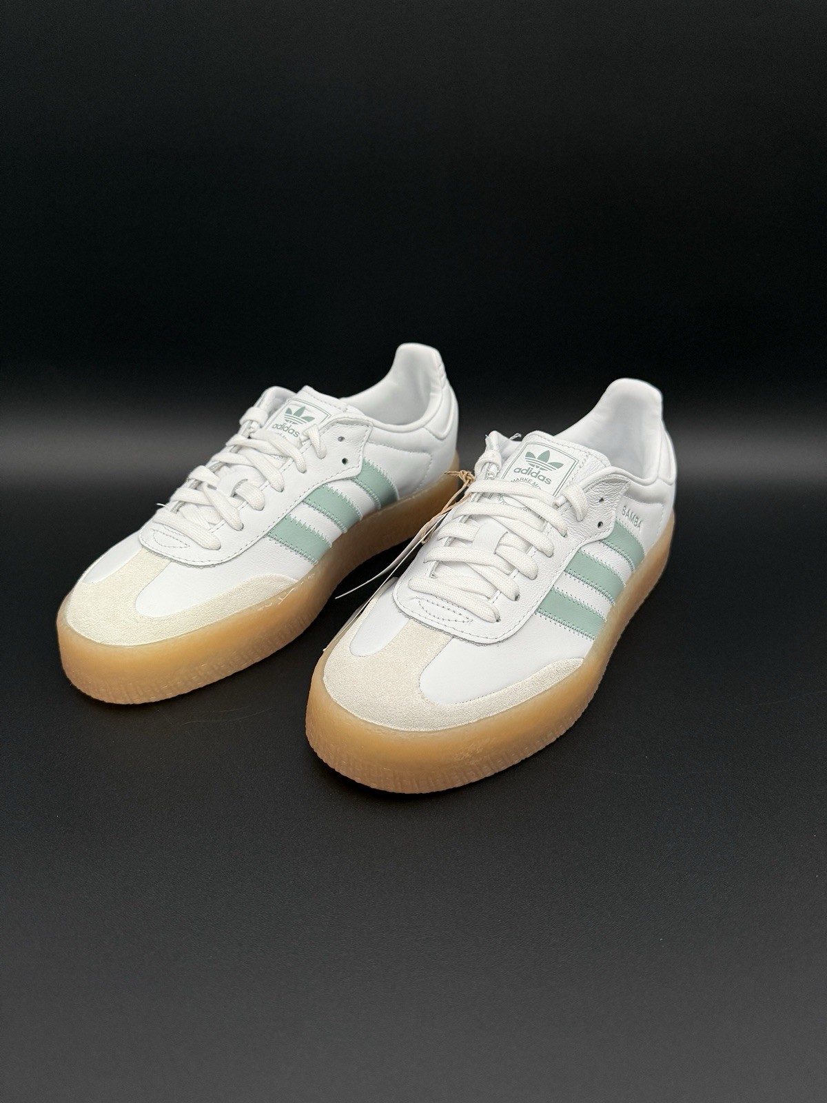 adidas Originals Sambae W White Wonder Blue Gum Women Casual Shoes JP5609