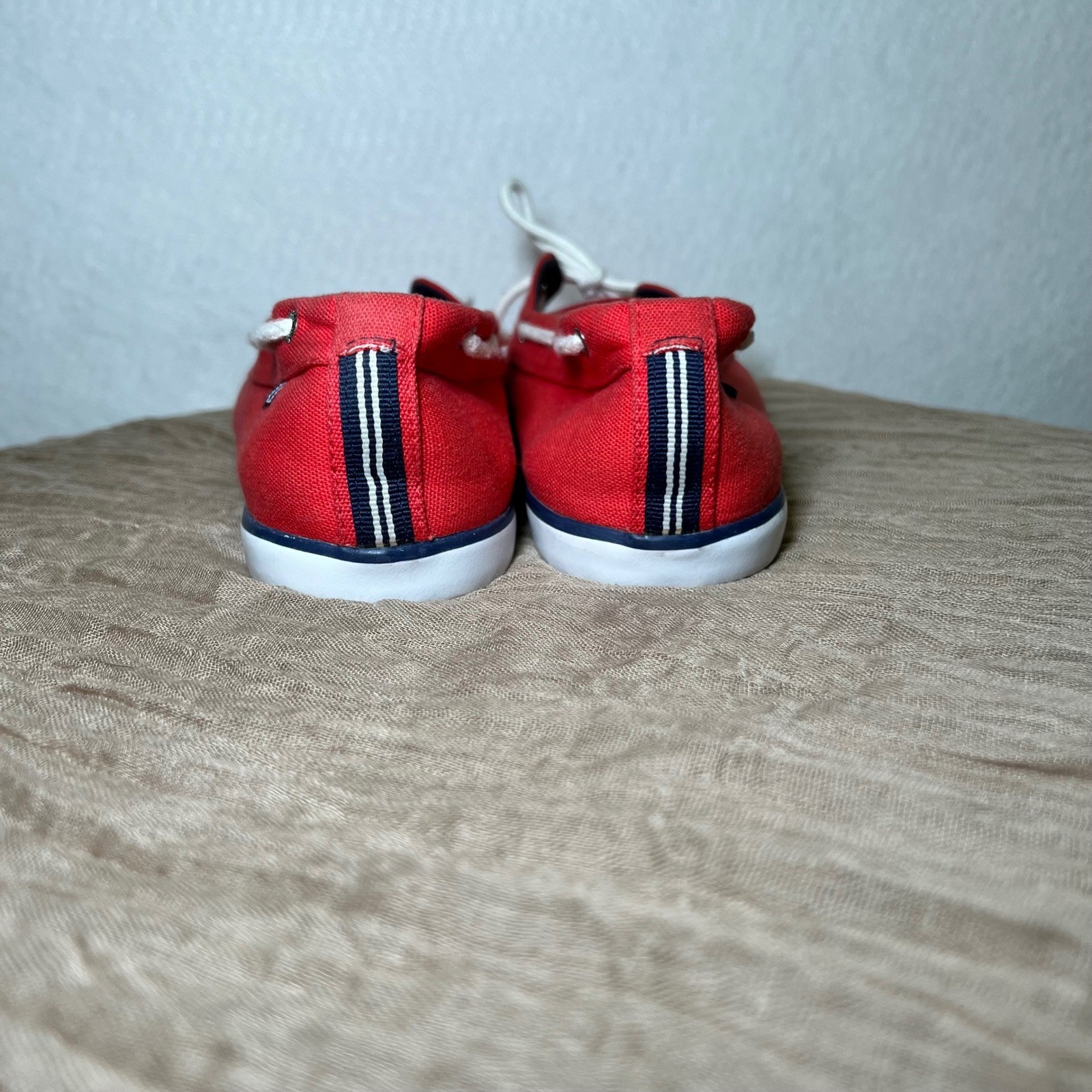 Nautica Pinecrest A Red Coastal Fisherman Nautical Americana Boat Shoes Woman 9