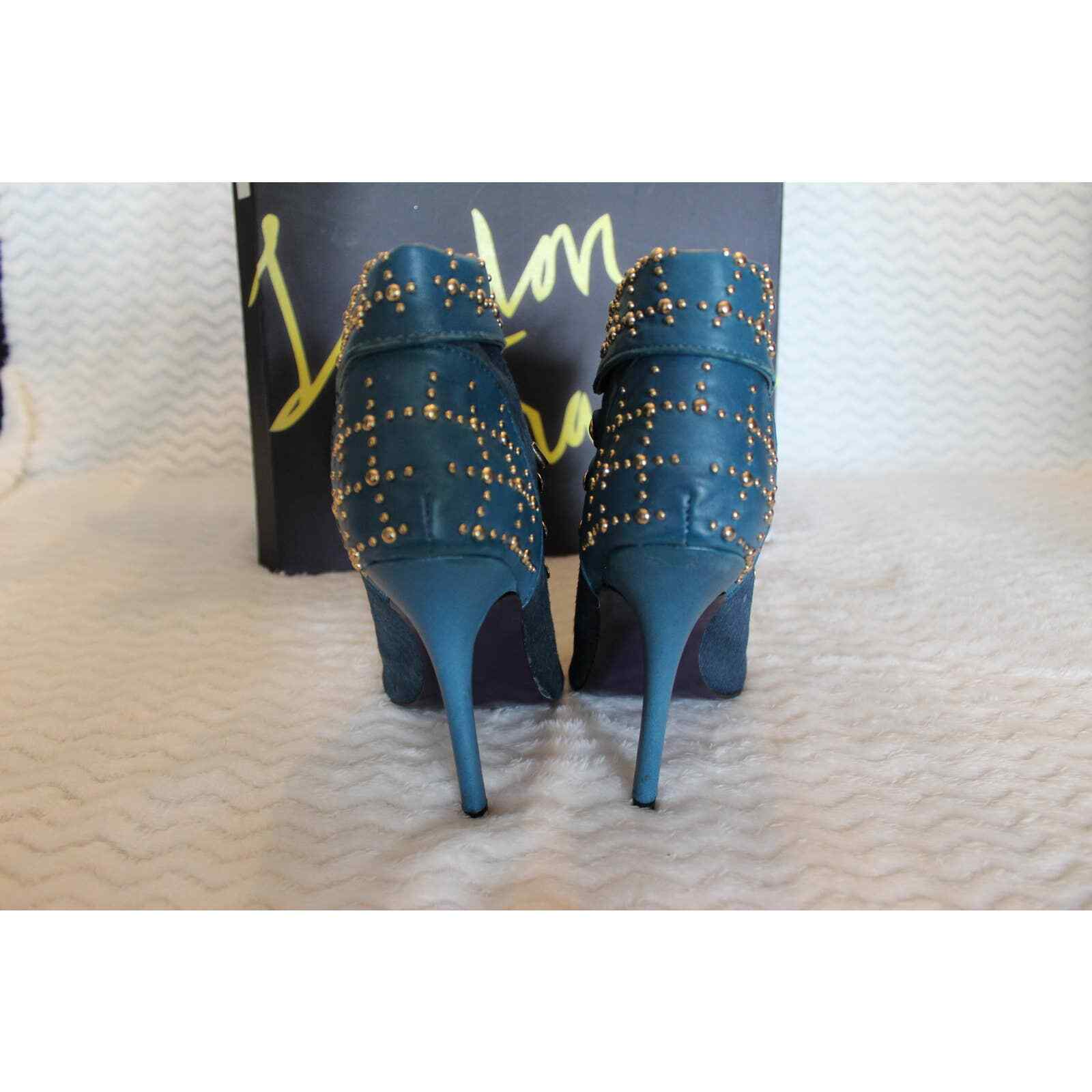 London Trash Della Lace-Up Studded Leather Bootie – New in Box