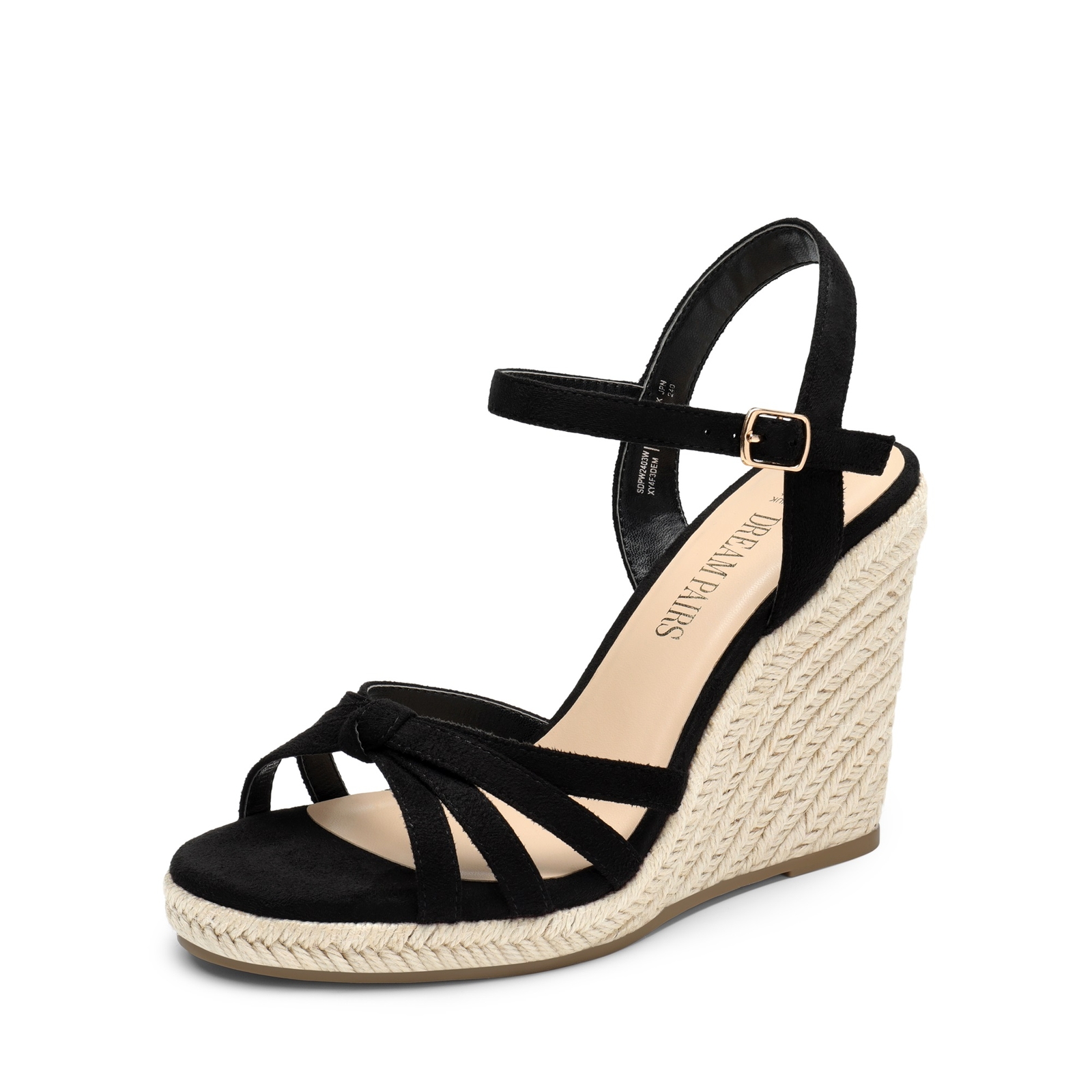 Women Espadrille Wedge Sandals Ankle Strap Open Toe Platform Casual Sandals