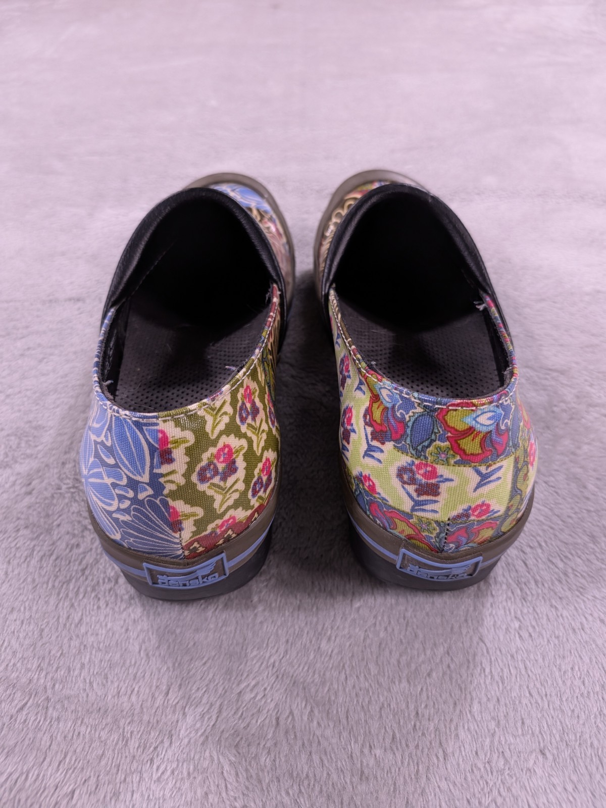 Dansko Professional Multi Color Floral Patchwork Slip Resistant Clogs Shoes…