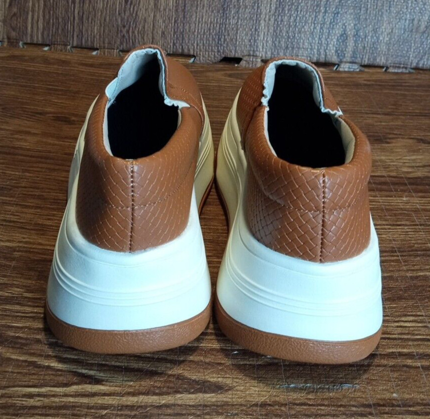 Women Shoes Platform 2.5″ Brown Faux Leather 9.5US/41EU NWOT
