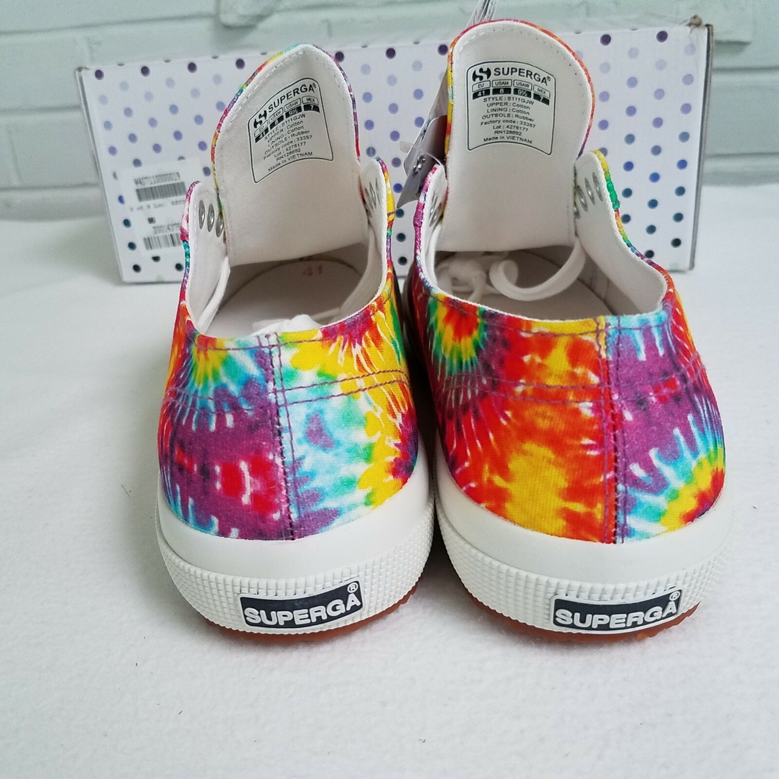 Superga 2750 Low Top Tie Dye Rubber Sole Sneakers Women-8.5 Men-7 NIB BEATNIK