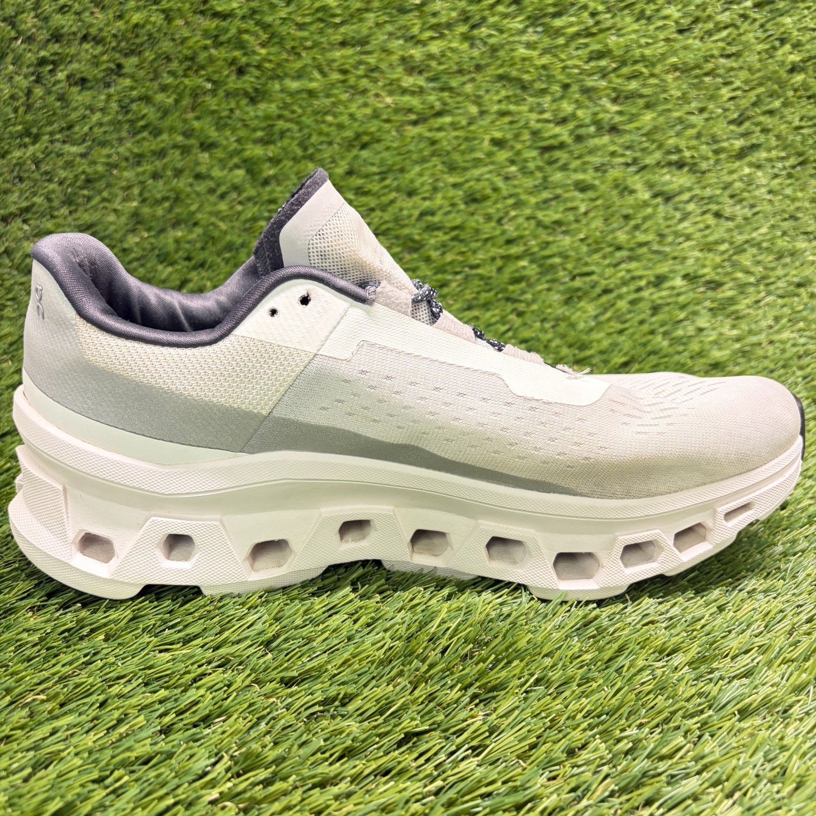On Cloudmonster Womens Size 10.5 White Athletic Running Walking Shoes Sneakers