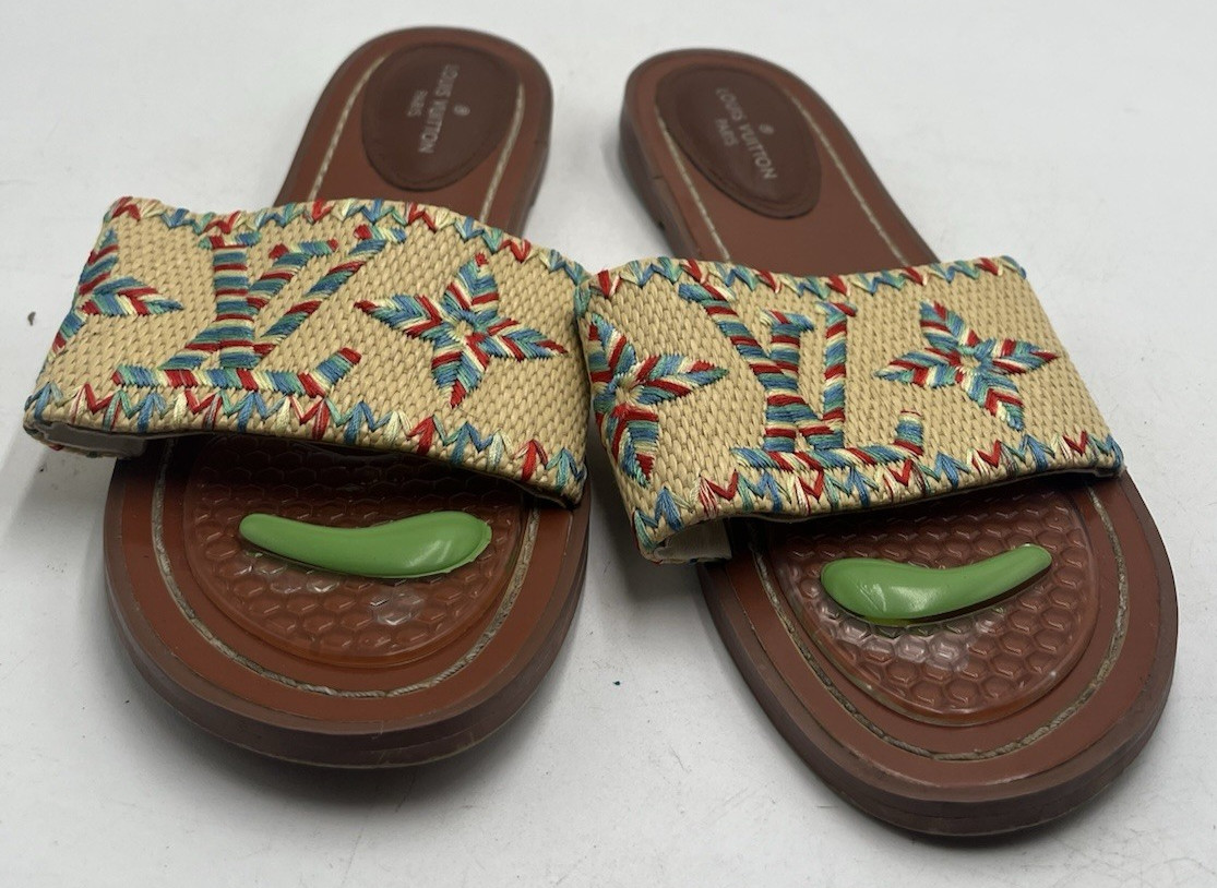 Louis Vuitton Women’s Size 9 (40) Beige/Multicolor Slip On Sandel’s
