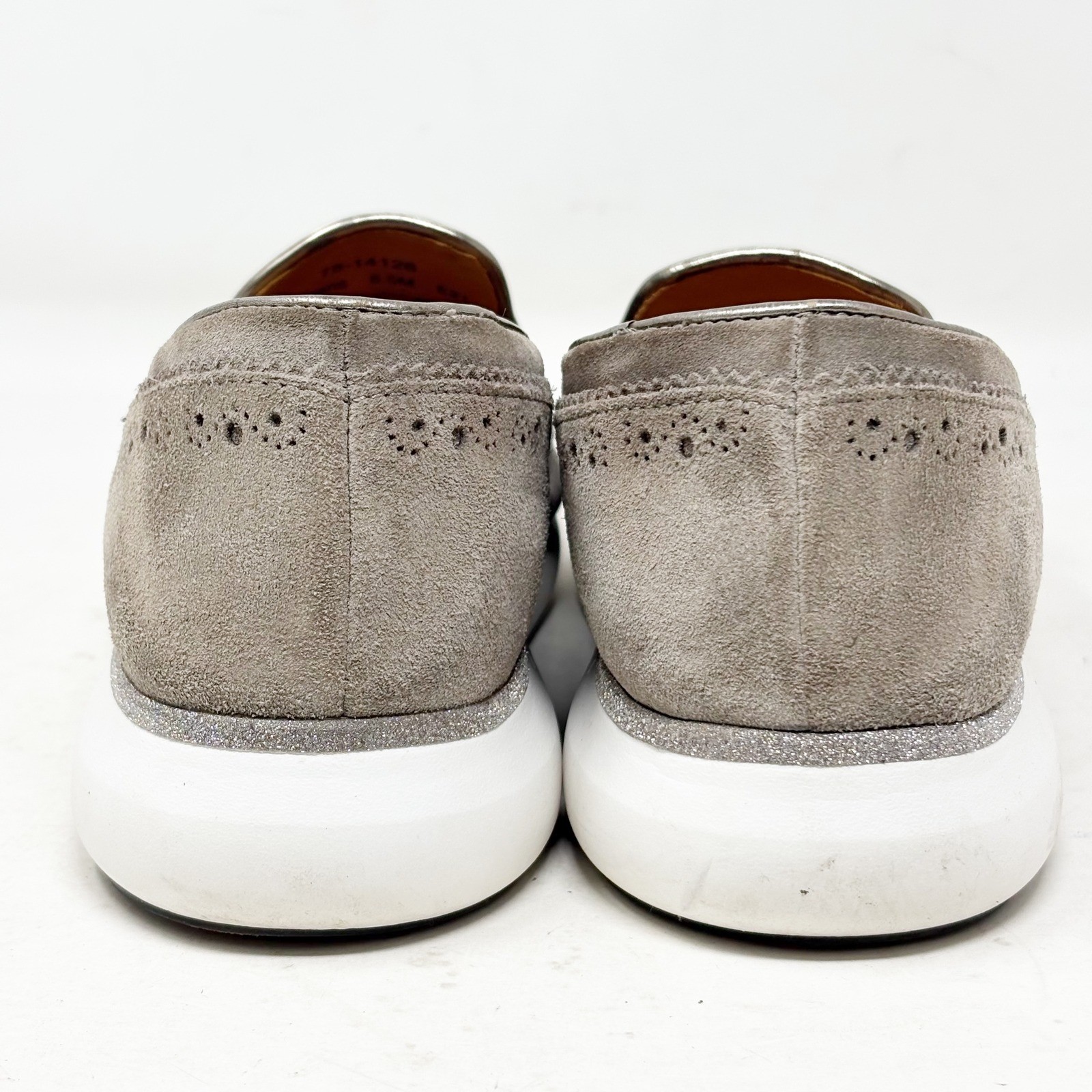 Johnston & Murphy Gray Suede Trufoam Tassel Loafer Sneaker Womens Size 8.5