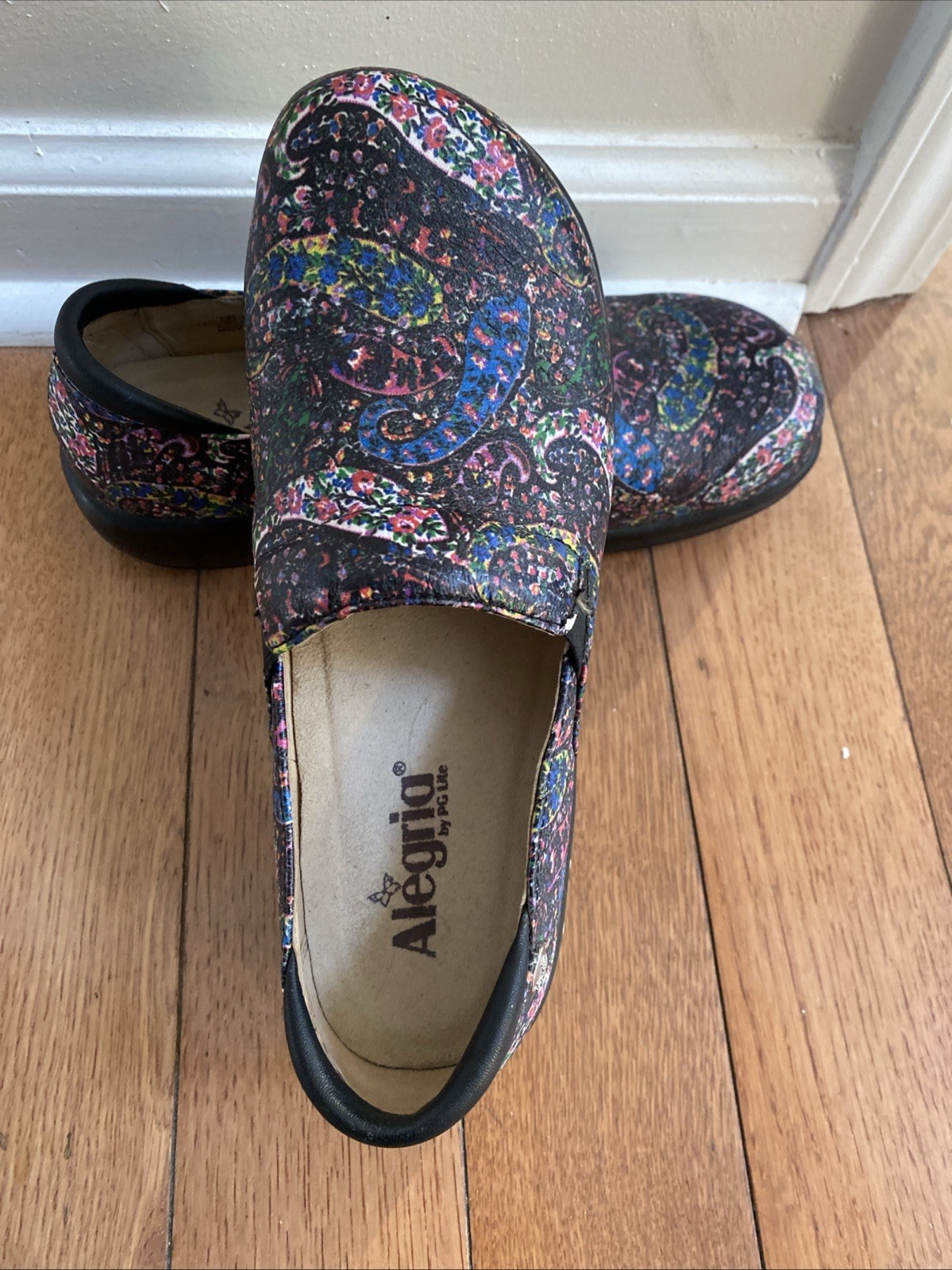 Alegria Slip-On KEL-508 Paisley Multicolor Comfort Shoes Eu38 Sz8/8.5