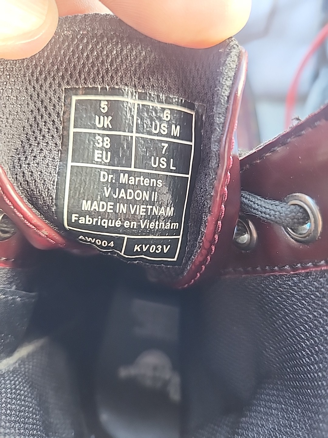 Dr. Martens Jadon Cherry Red Arcadia Leather Platform Boots Mens 6