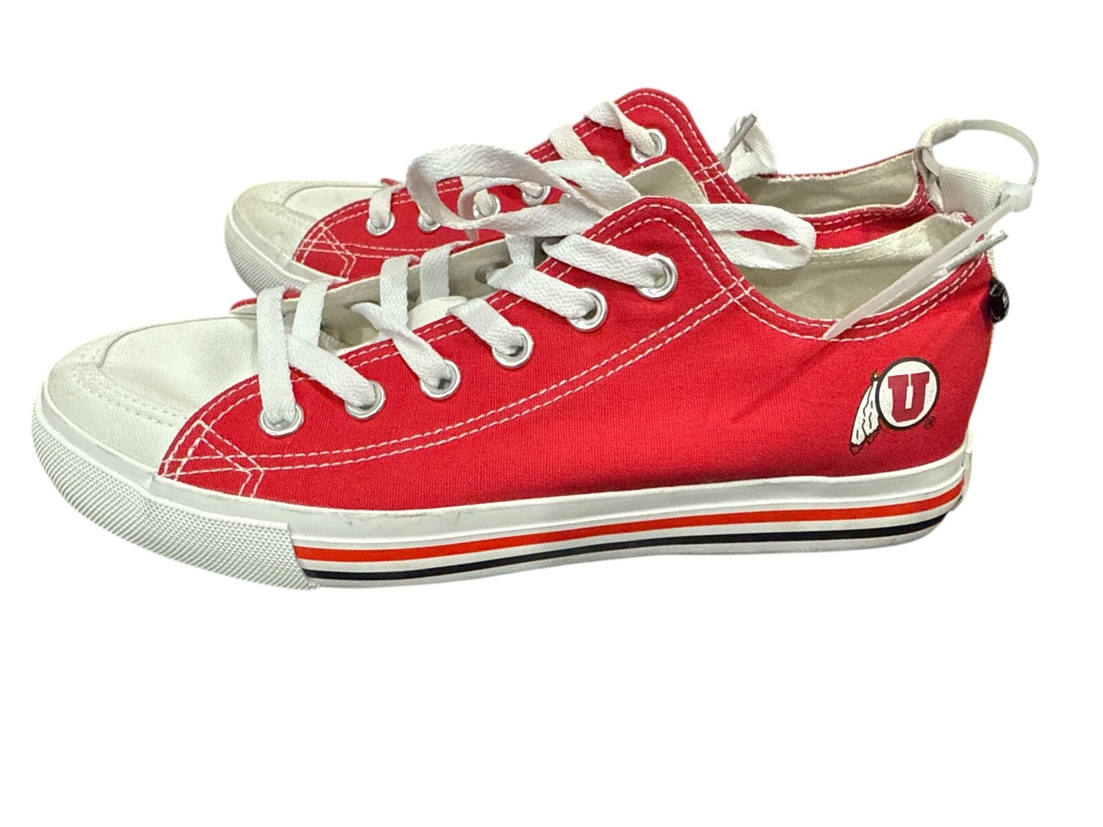 Skicks NCAA Utah Utes Logo Football Fan Low Top Sneaker Shoes Women’s Sz 8