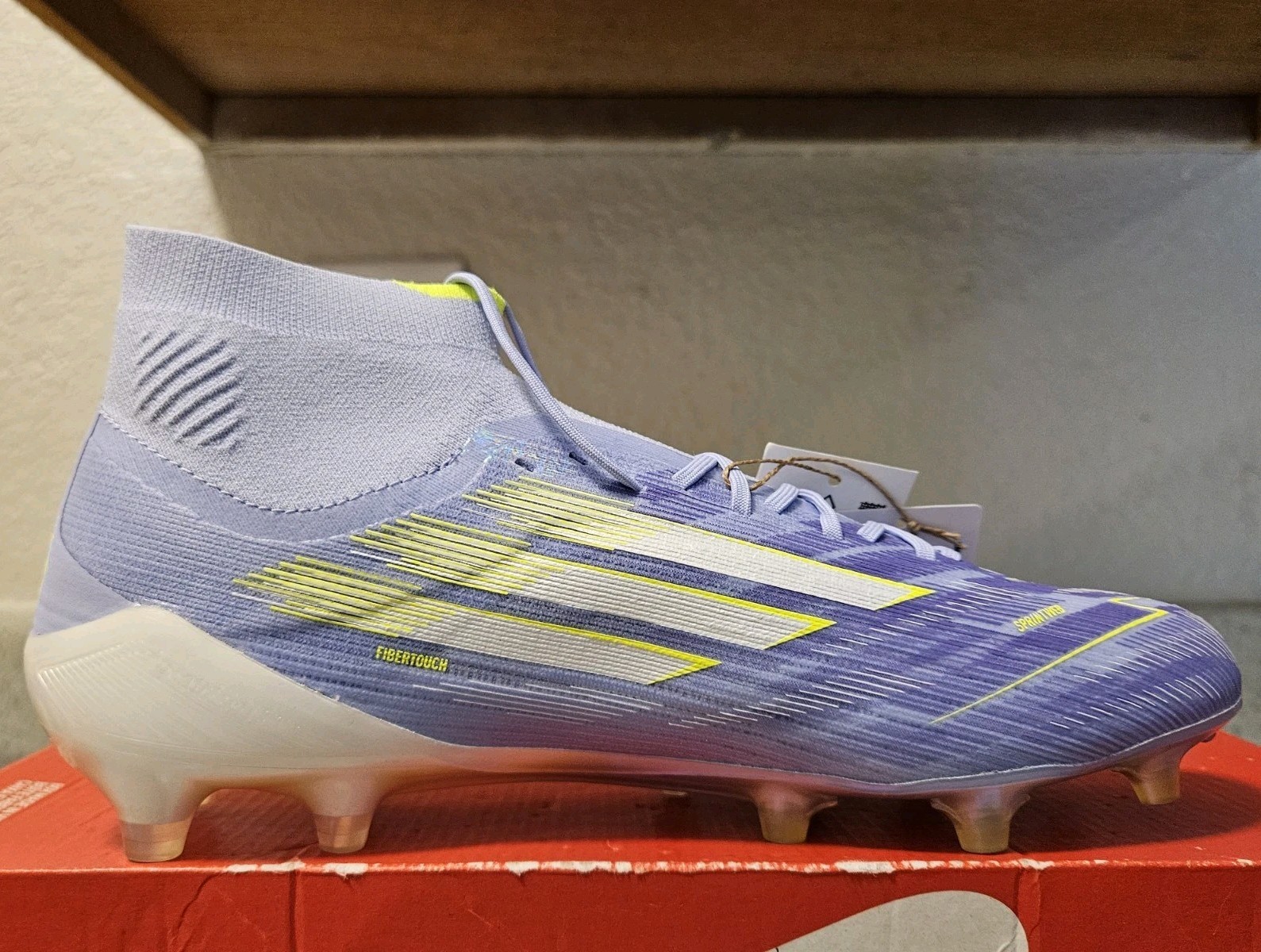$260 Adidas F50 Sparkfusion Elite Mid FG Soccer Cleats Violet Women’s 8 / Mens 7