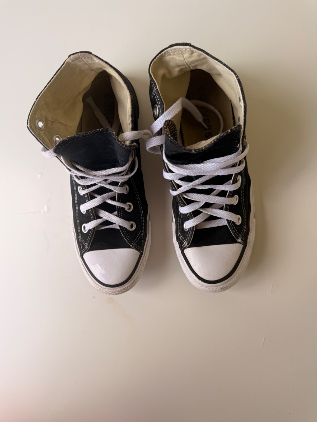 Converse Chuck Taylor All Star High Top Black Canvas Shoes Women’s Size 8 EUC