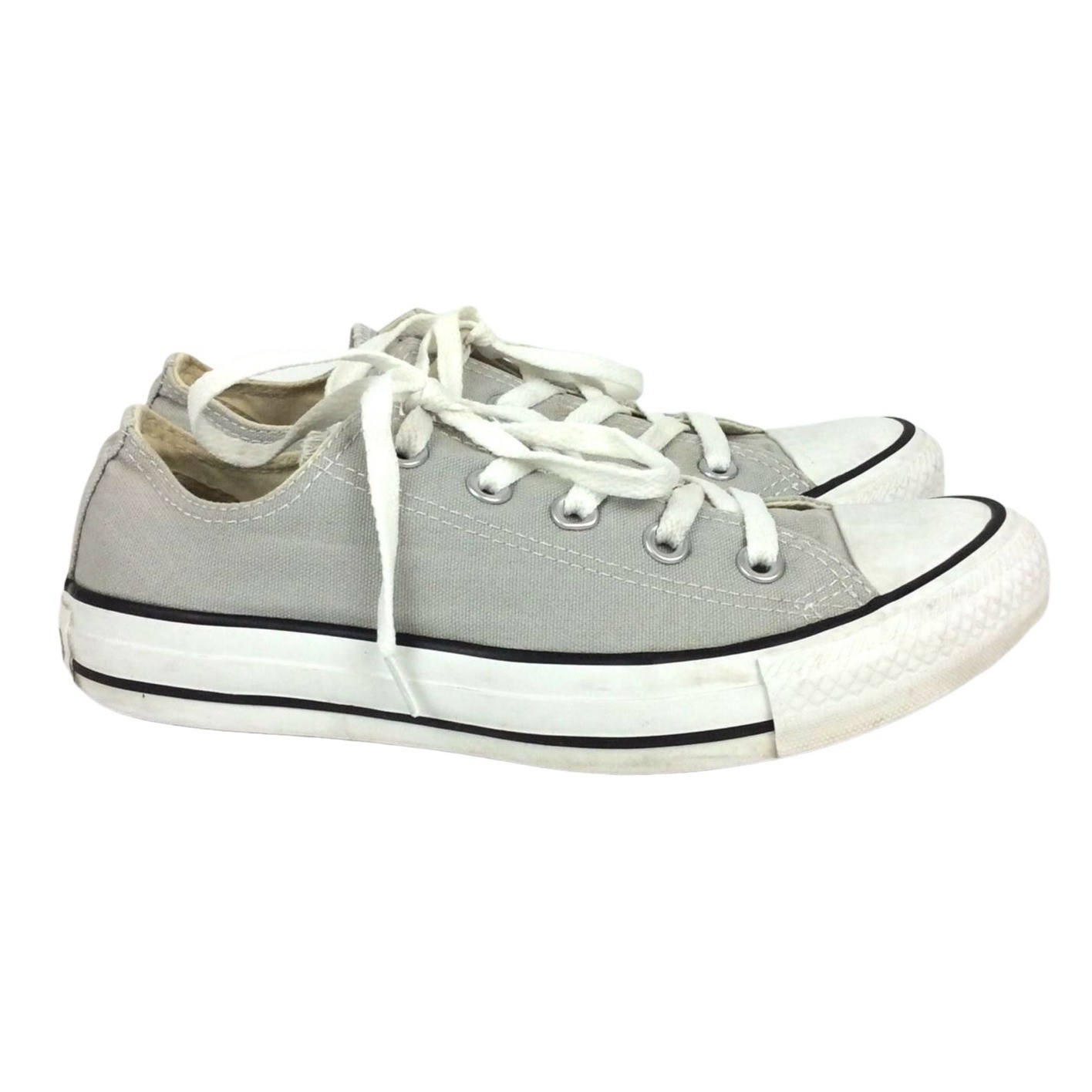 Converse All Star Chuck Taylor Low Top Sneakers Gray Unisex Size Mens 4 Womens 6