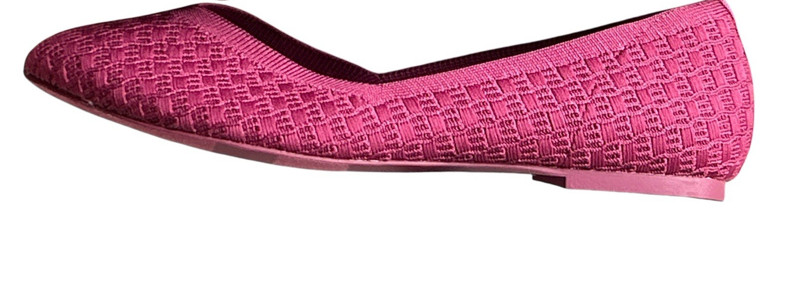NEW Lane Bryant Fuschia Pink Stretch Knit Flats Ballet Shoes, Womens 10 WW