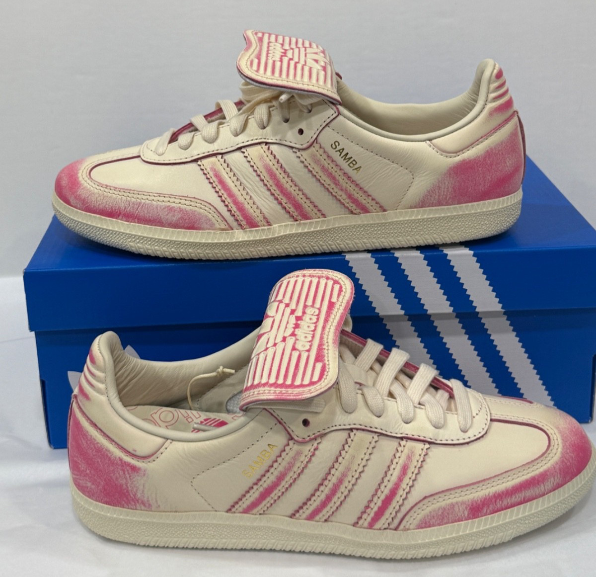 Adidas Originals Samba LT SZ 8 Women’s Long Tongue JR5998 White Shock Pink