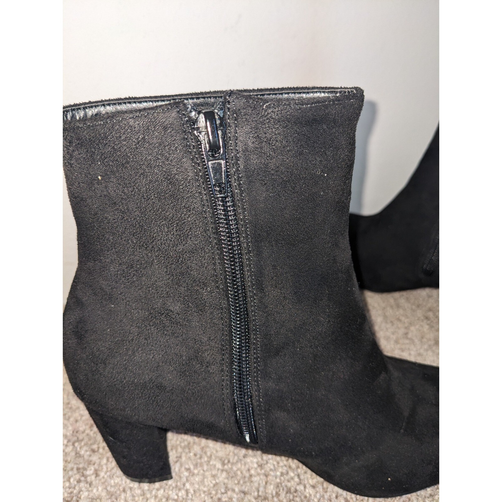 Allegra K Ankle Booties Block Heel Pointed Toe Casual Party Shoes Size 7 NWOT