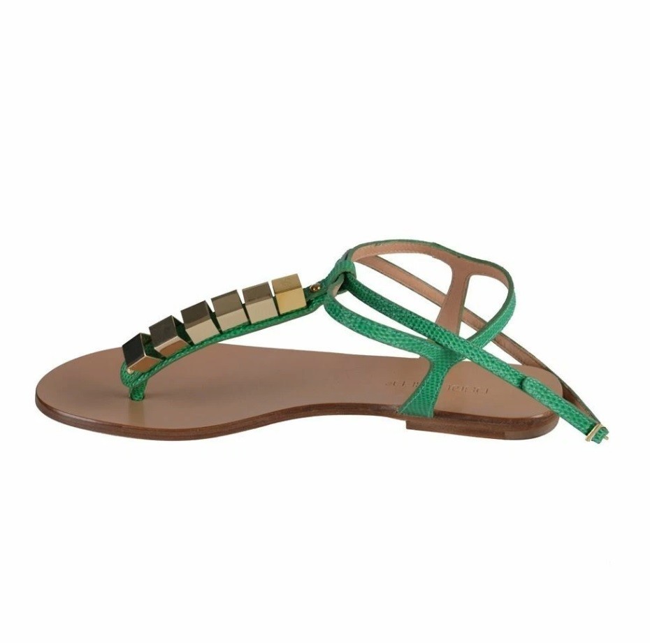 Dsquared2 Women’s Emerald Green Wrap Around Ankle Sandals Shoes US 6 IT 36