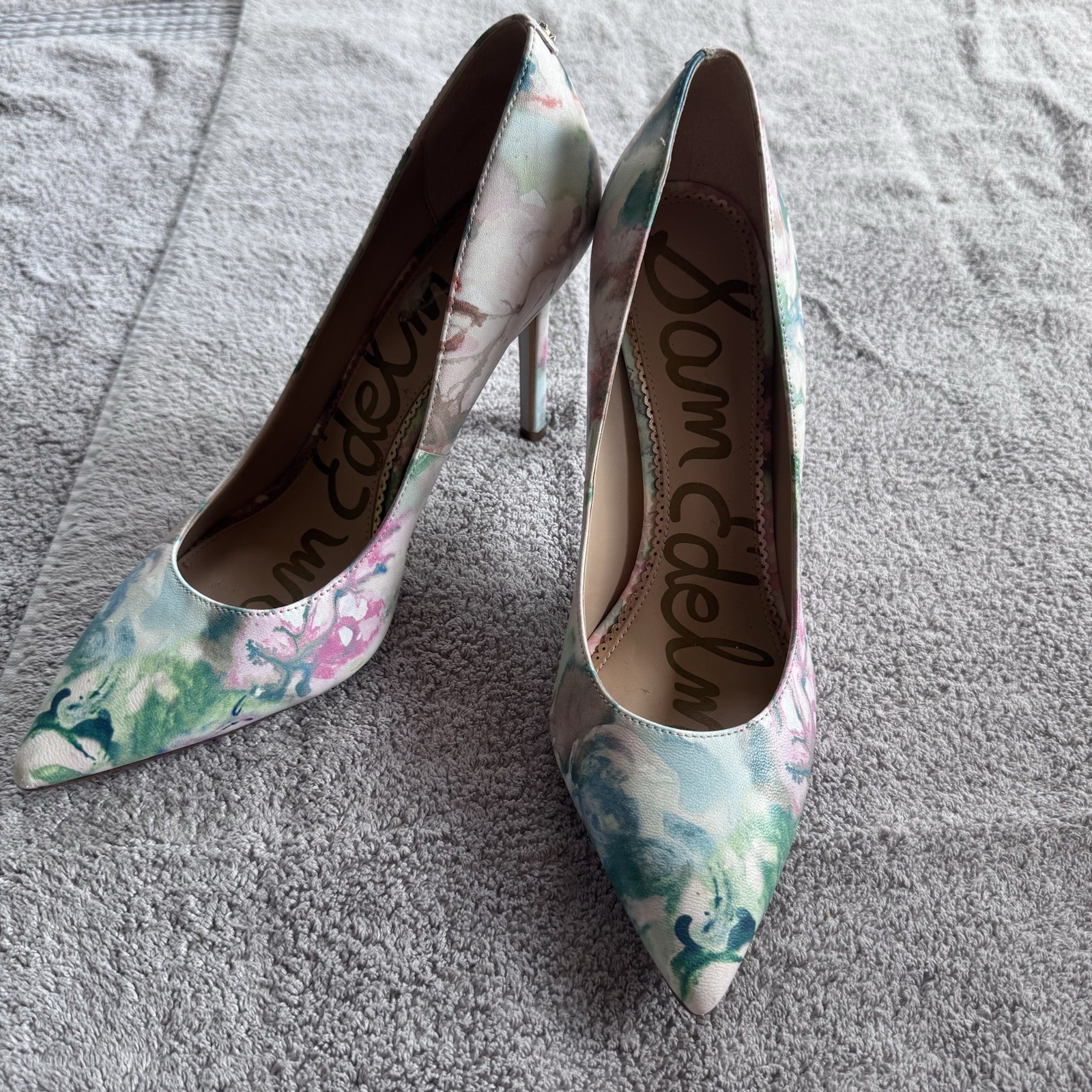 Sam Edelman Hazel Floral Print Pointed Toe Stiletto Pumps Women’s 8.5 M