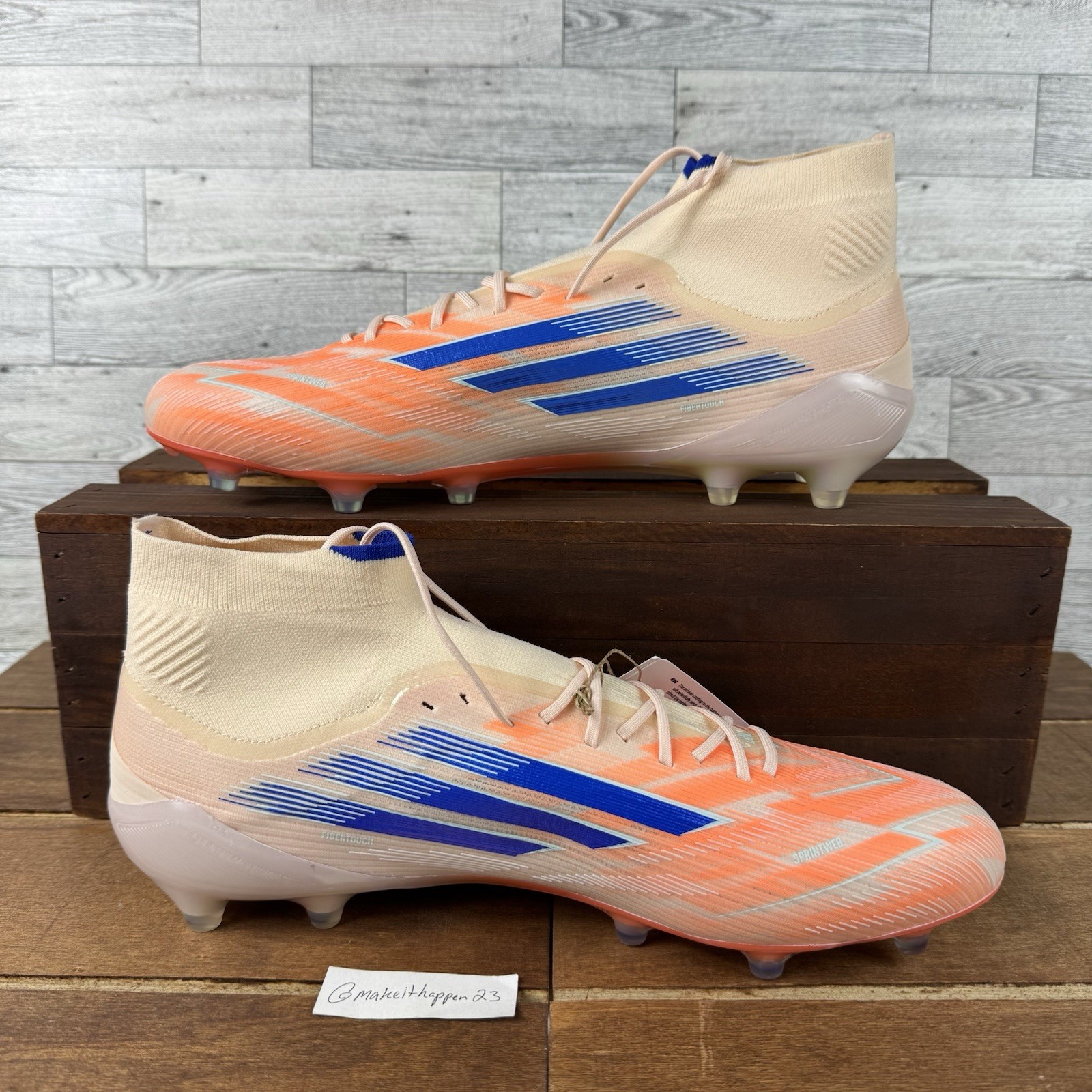 Adidas F50 Sparkfusion Elite Mid FG AG Soccer Cleats Orange JH7647 Women Size 12
