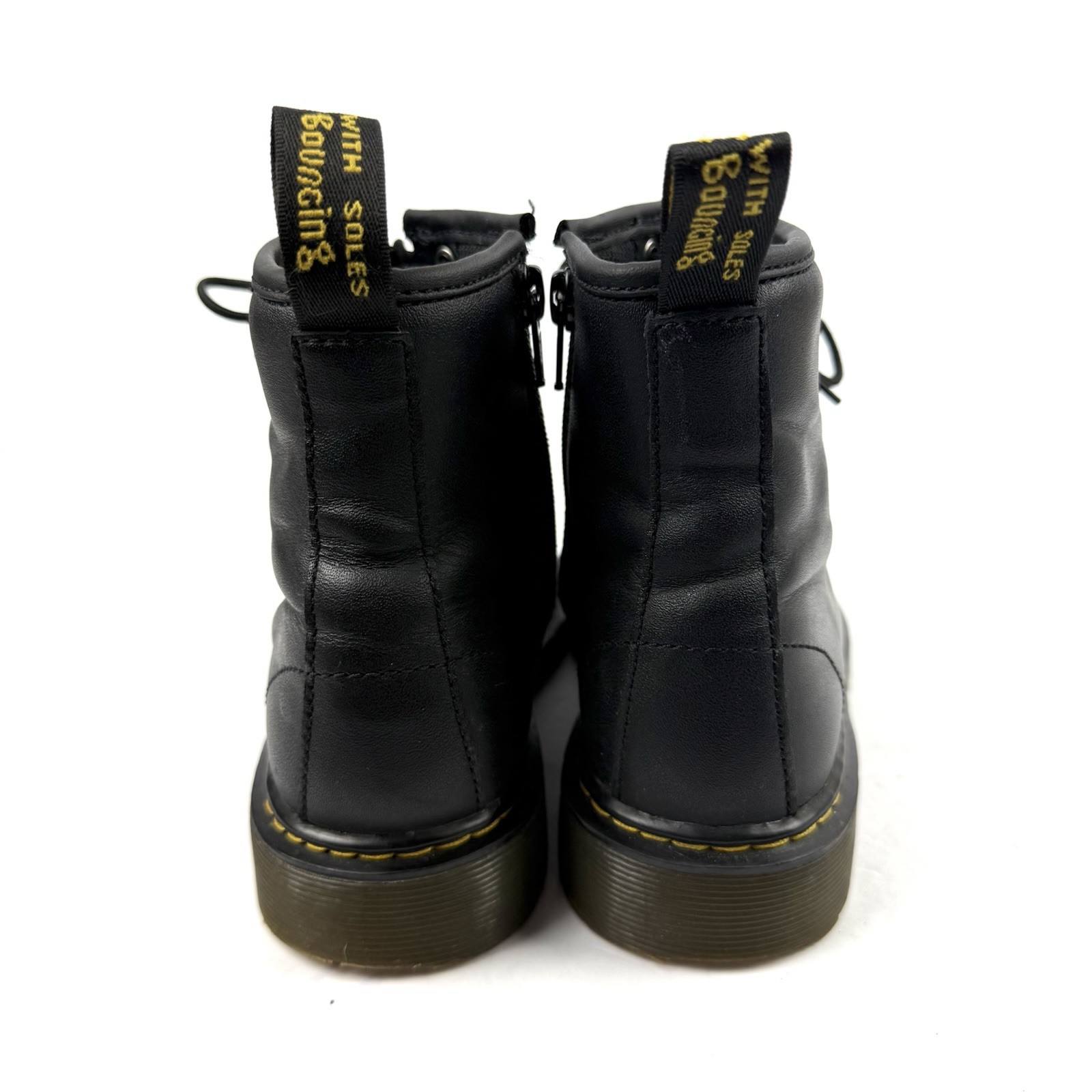 Doc Martens Combat Boots 36 Womens Black Leather Lace Up 8 Eyelet Bootie