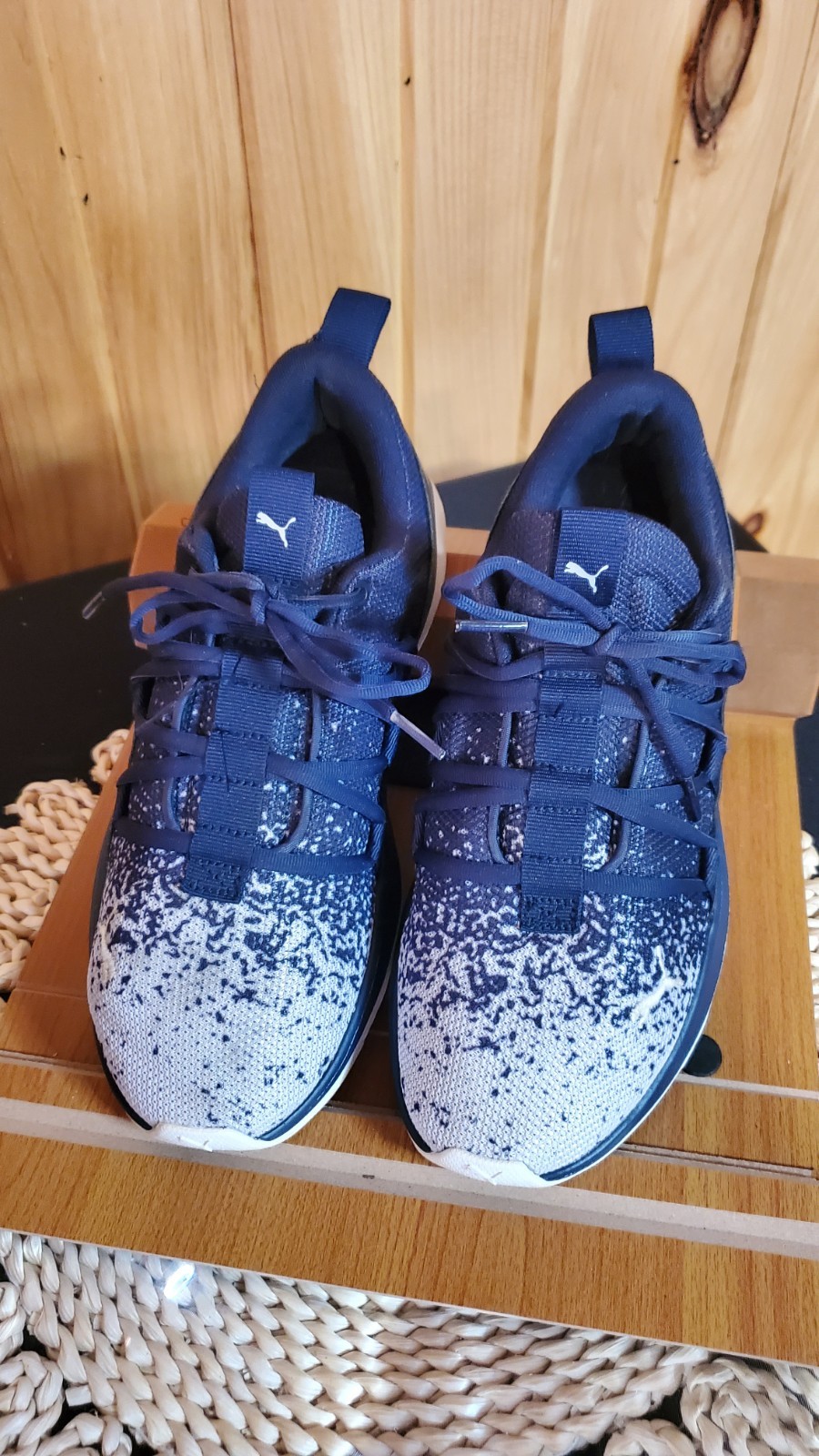 Puma Softride Blue Knit Mens Shoes Size UK5 – US6