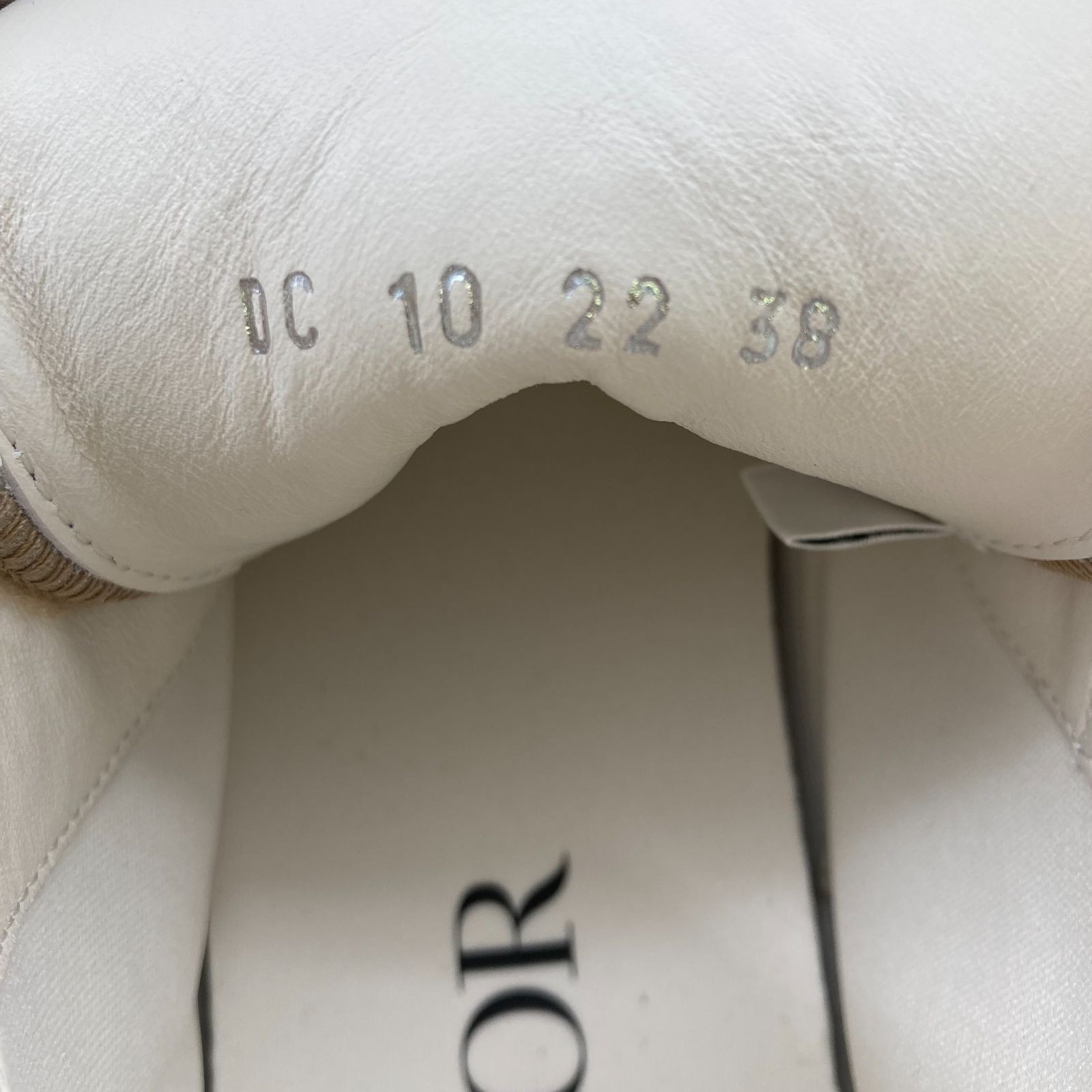 Christian Dior DIORxERL B23 Boa Rabbit High-Top Sneakers #38 Beige