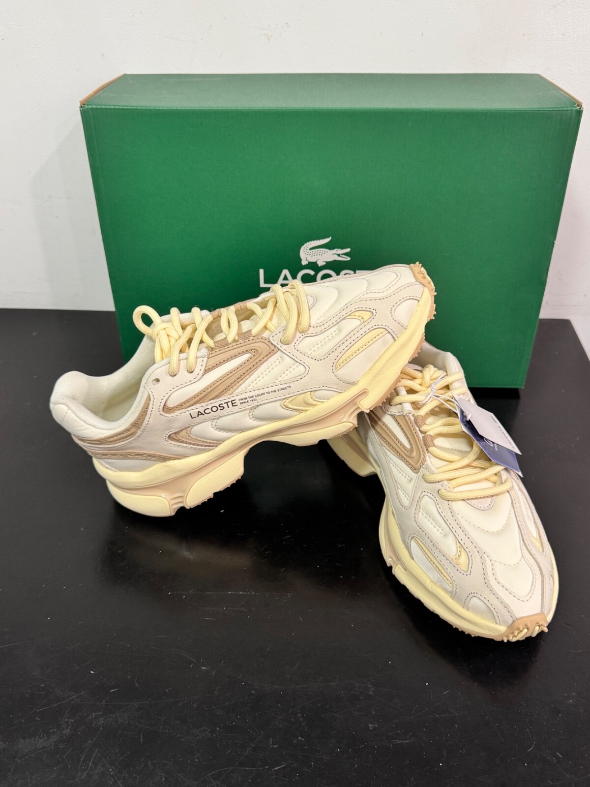 Lacoste L003 2K24 Women’s 2025 Sneakers Off White / Light Brown. Size 7 US