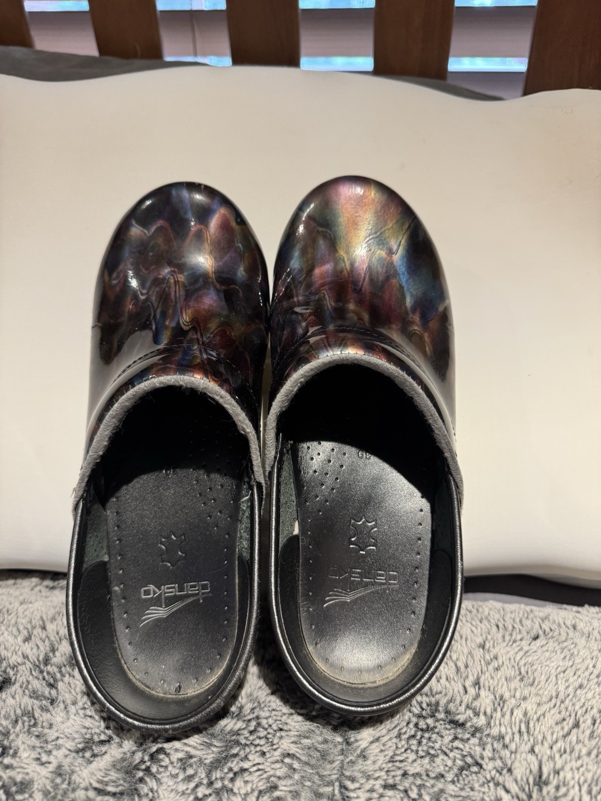 DANSKO Iridescent Patent Clogs Professional Nursing- 39 -Rainbow