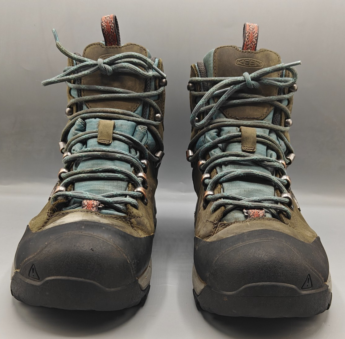 Keen Revel IV Mid Polar Waterproof Hiking Boots Brown/Gray/Blue Women’s Sz 8.5