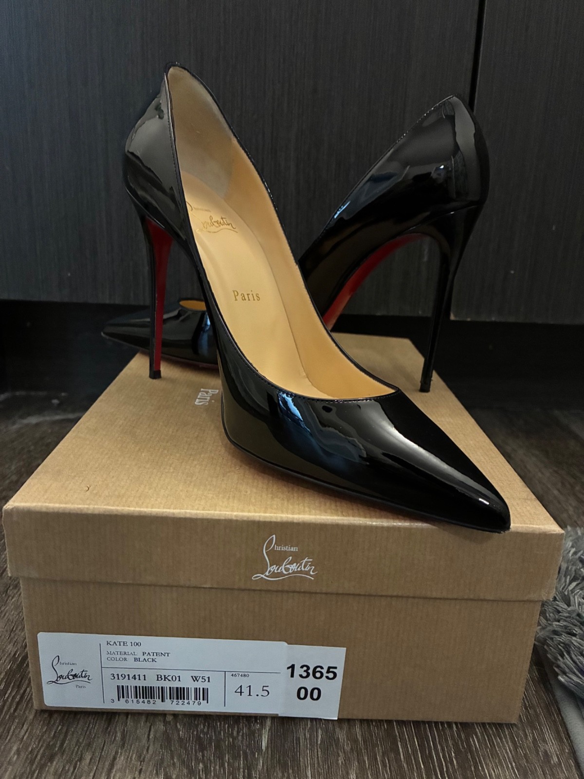 Christian Louboutin Kate 100 patent leather pumps size 41.5