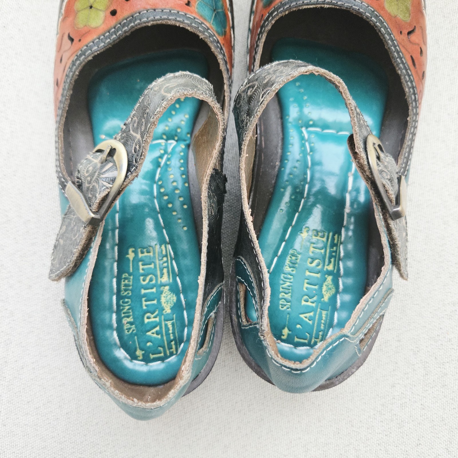 L’Artiste Spring Step Mary Jane Sandals Women’s 39 Multicolor Dexter Flats – EUC