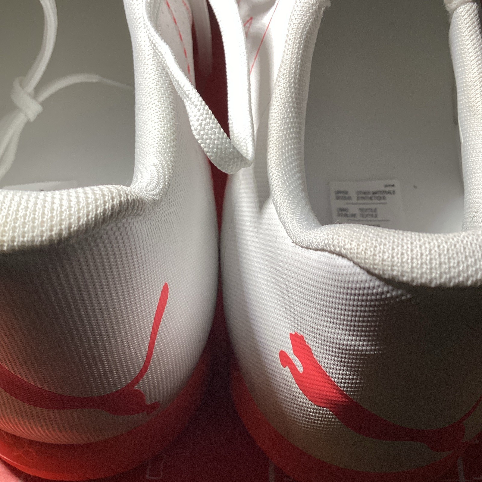 PUMA Men’s White/Red Low Top Lace-Up Athletic Sneakers for Activewear