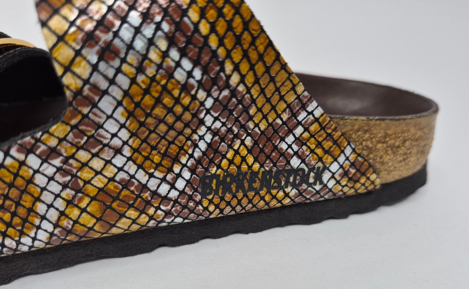 Birkenstock Women’s EU 36 = US 5 Arizona Big Buckle Python Narrow Sandals READ