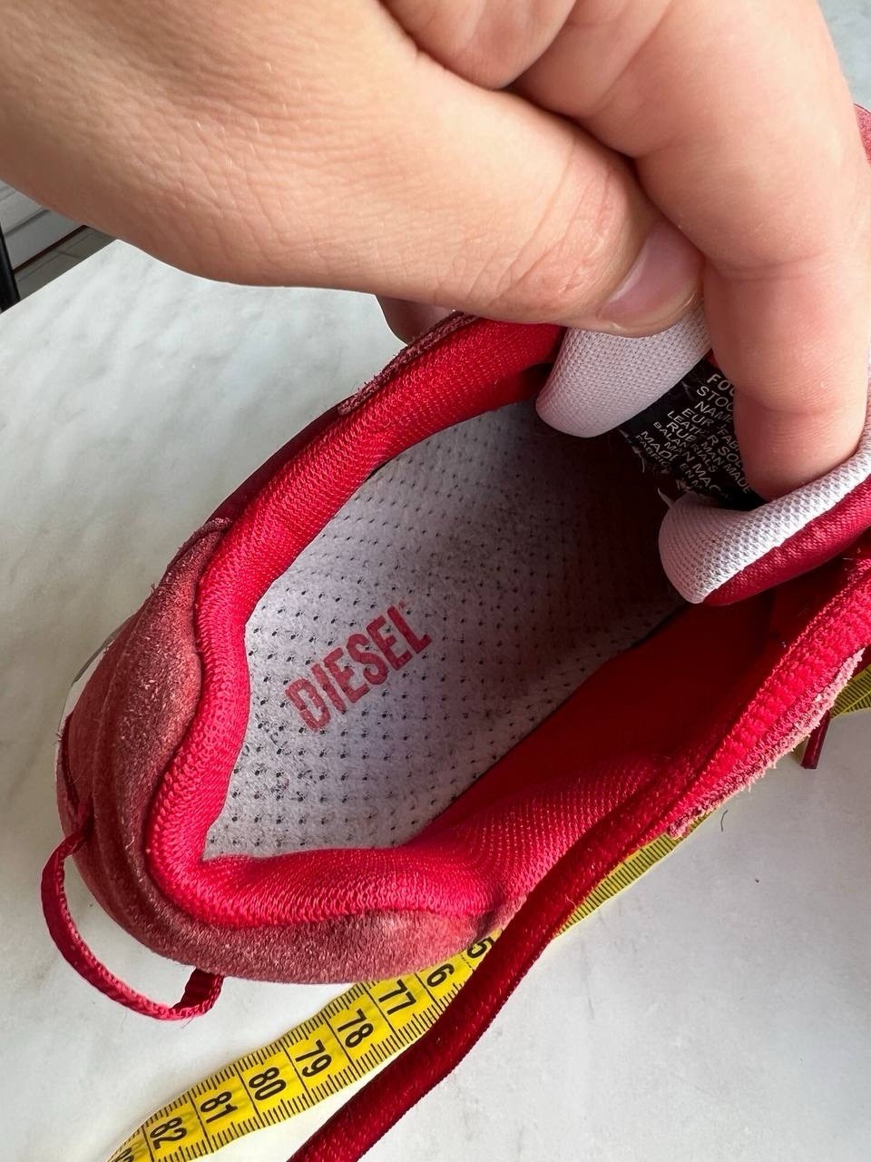DIESEL Women’s Shoes Y2K Red Sneakers Moto Style Diesel Logo Vintage 90’s Sz 37
