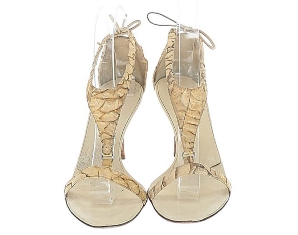 Helmut Lang Vintage Archive Snakeskin Python Sandal Heels