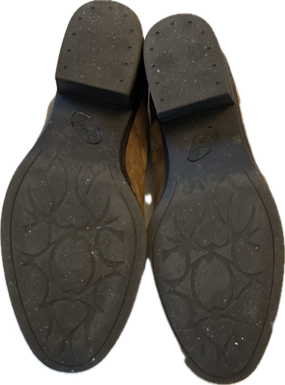 b.o.c. Women’s Brown Leather Round Toe Slip-On Block Heel Pumps EU 38