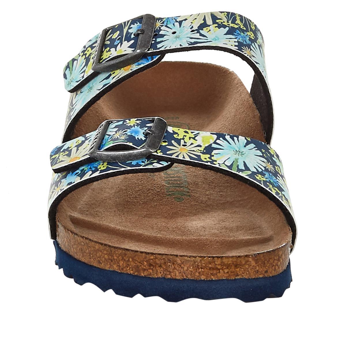 Birkenstock Sydney NARROW VEGAN floral Slides Sandals Birko-Flor CHOOSE SIZE new