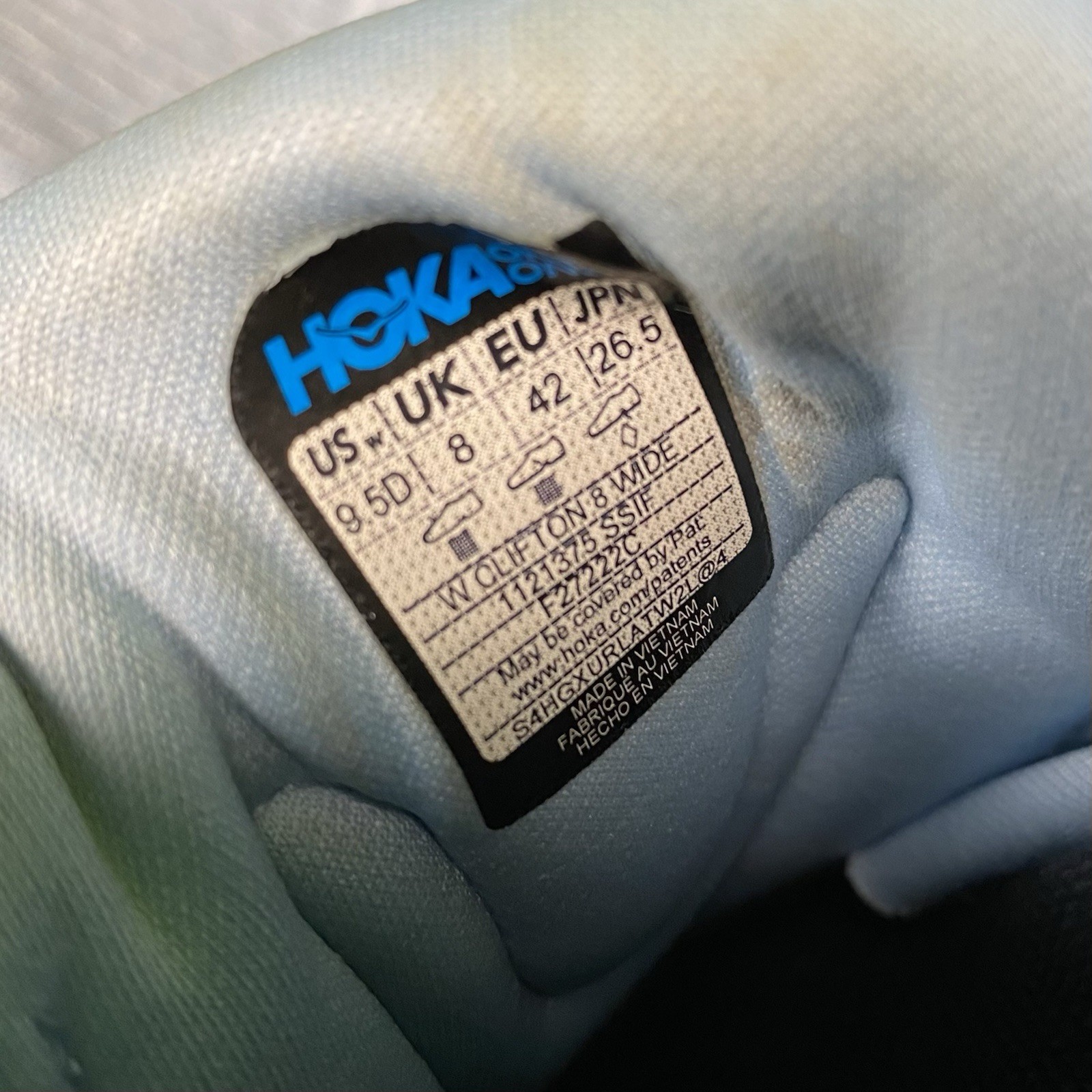 Hoka One One Clifton 8 Women’s Running Shoes Size 9.5 D Summer Song Blue/Orange