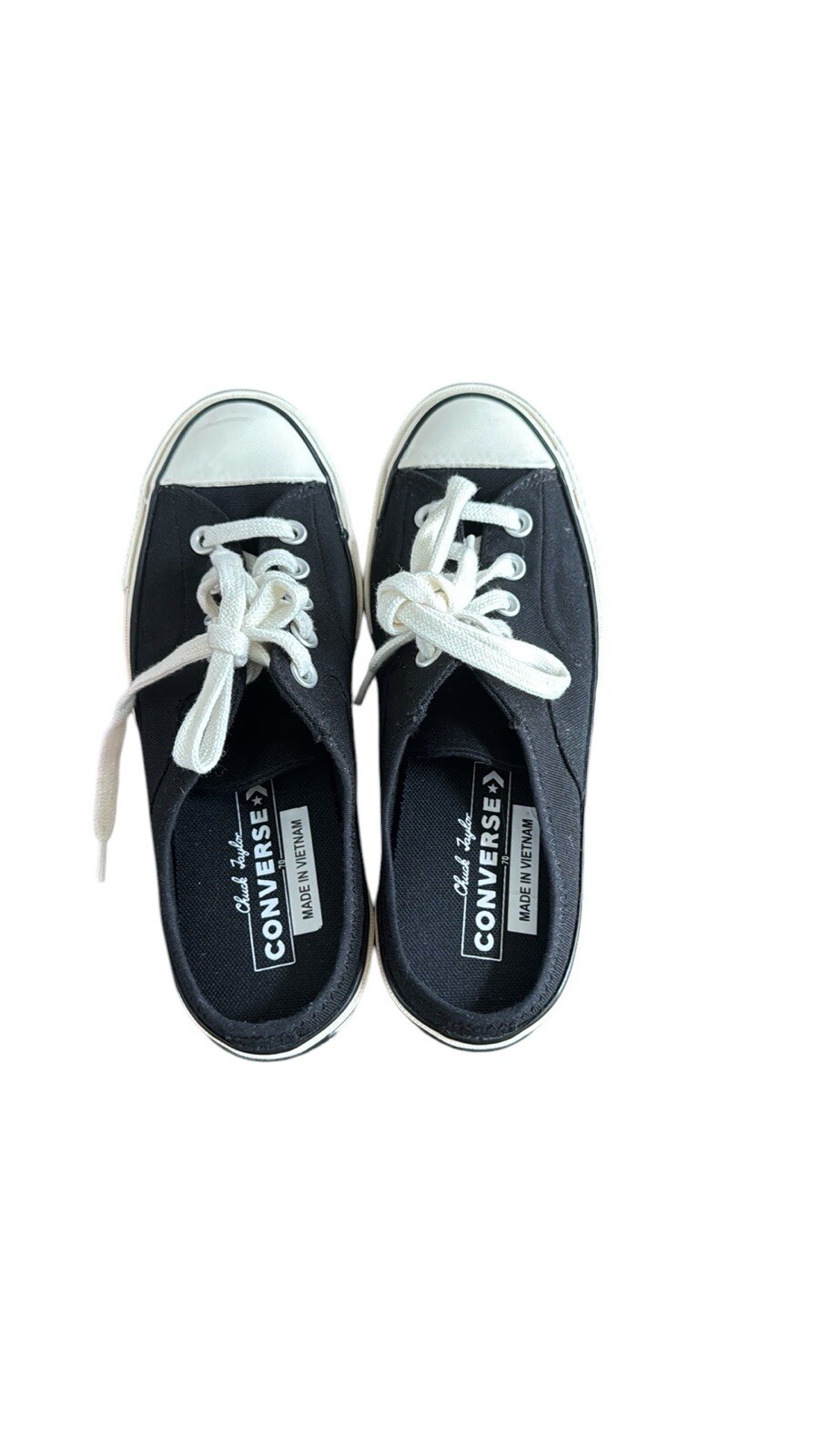 Converse Chuck 70 Mule Canvas Sneakers Unisex Black Size M: W:6