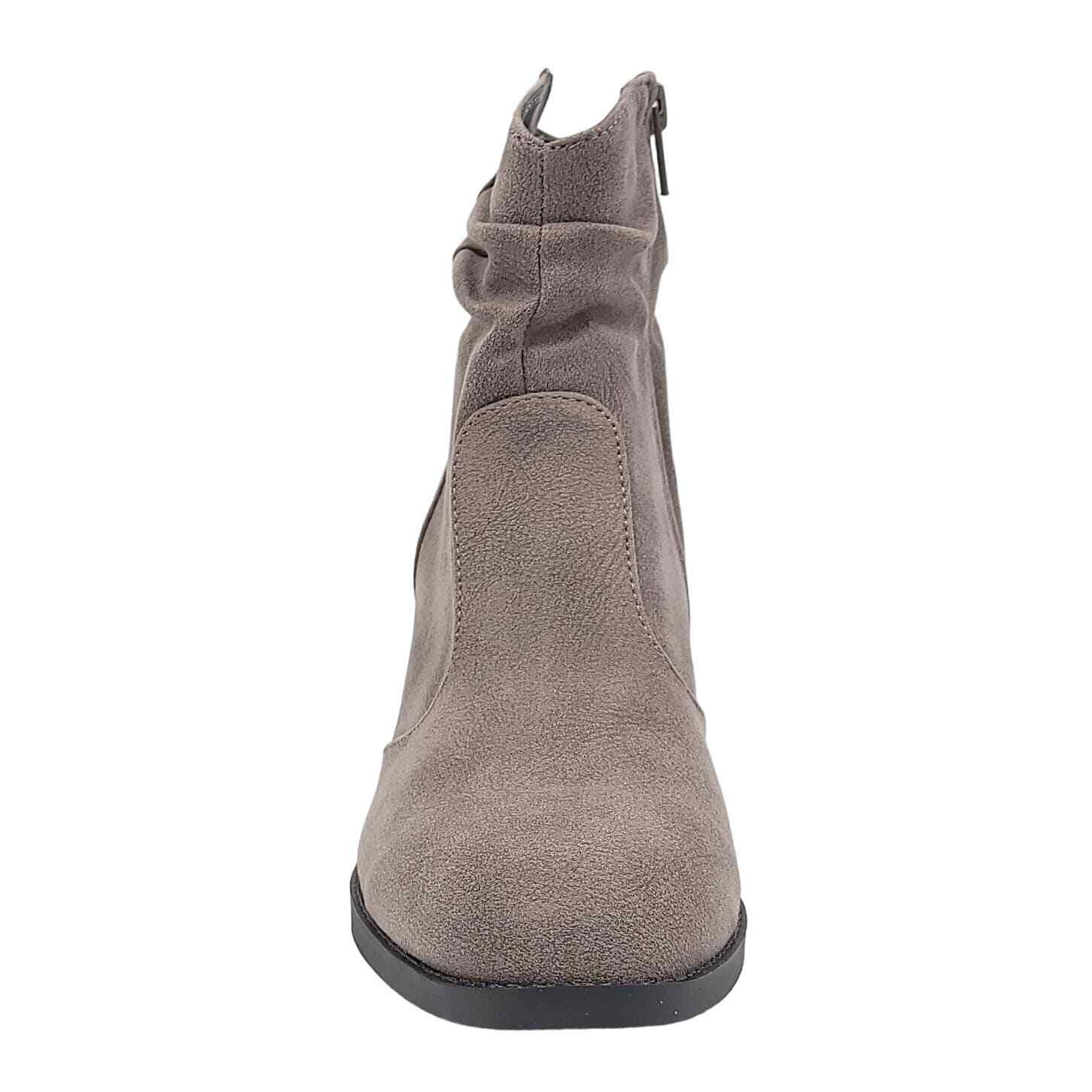 Bella Vita Women Block Heel Ankle Booties Helena Size US 9M Grey Faux Suede